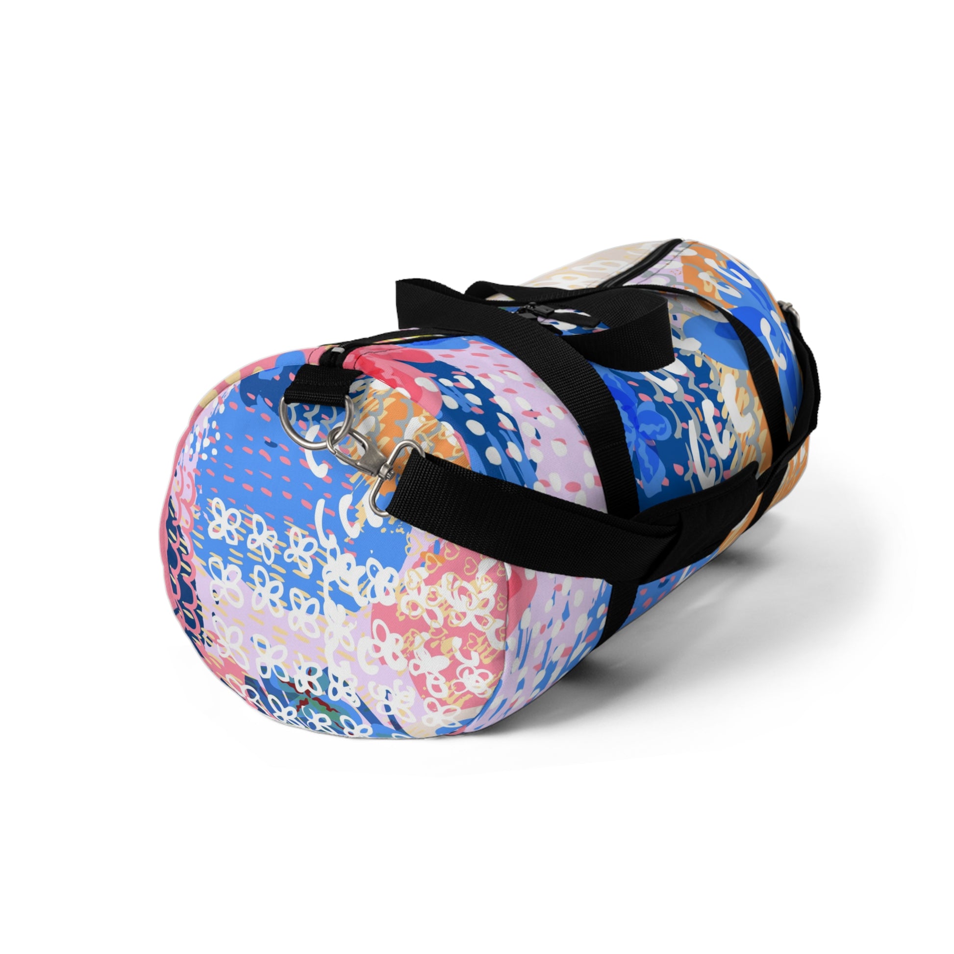 Flowers x Doodles x Hearts Multi-Color Duffel Bag, Artsulli - Art is Long, Life is Short, Bags, , , , , , , 