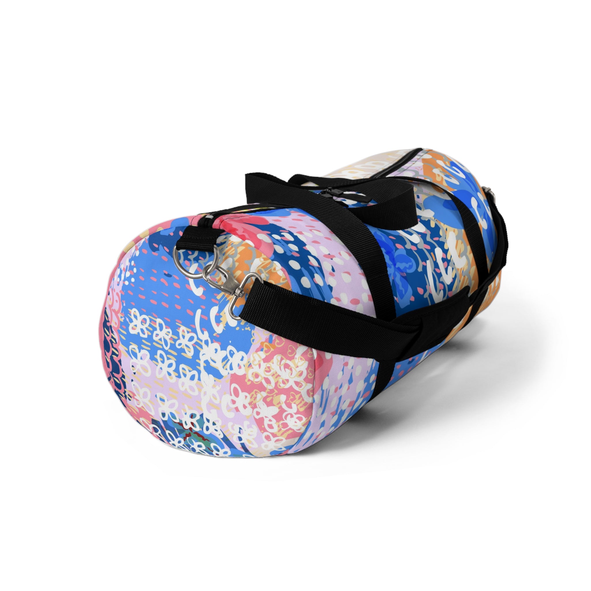 Flowers x Doodles x Hearts Multi-Color Duffel Bag, Artsulli - Art is Long, Life is Short, Bags, , , , , , , 