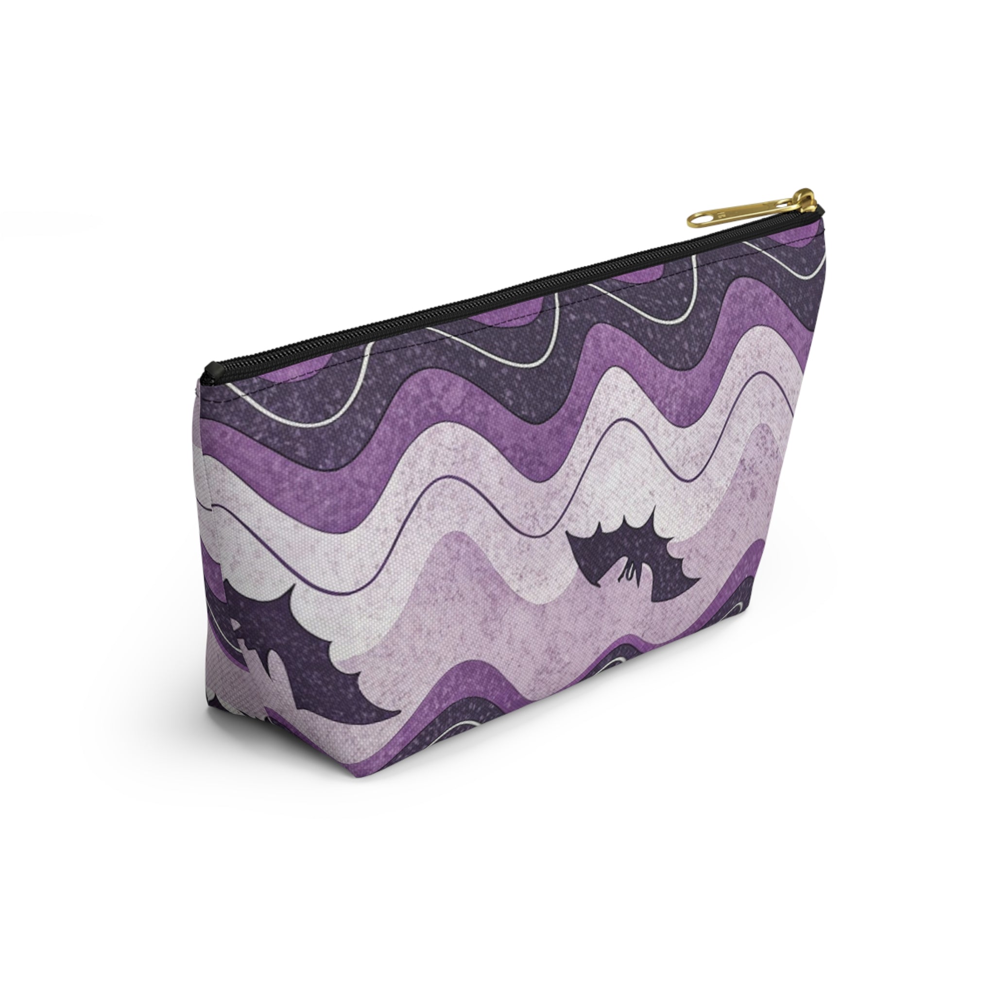 Bat Wave Accessory Pouch w T-bottom, Artsulli - Art is Long, Life is Short, Bags, , , , , , , 