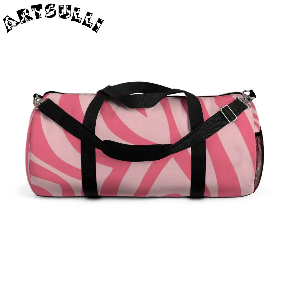JAKKOUTTHEBXX Pink Zebra Print Duffel Bags 2025