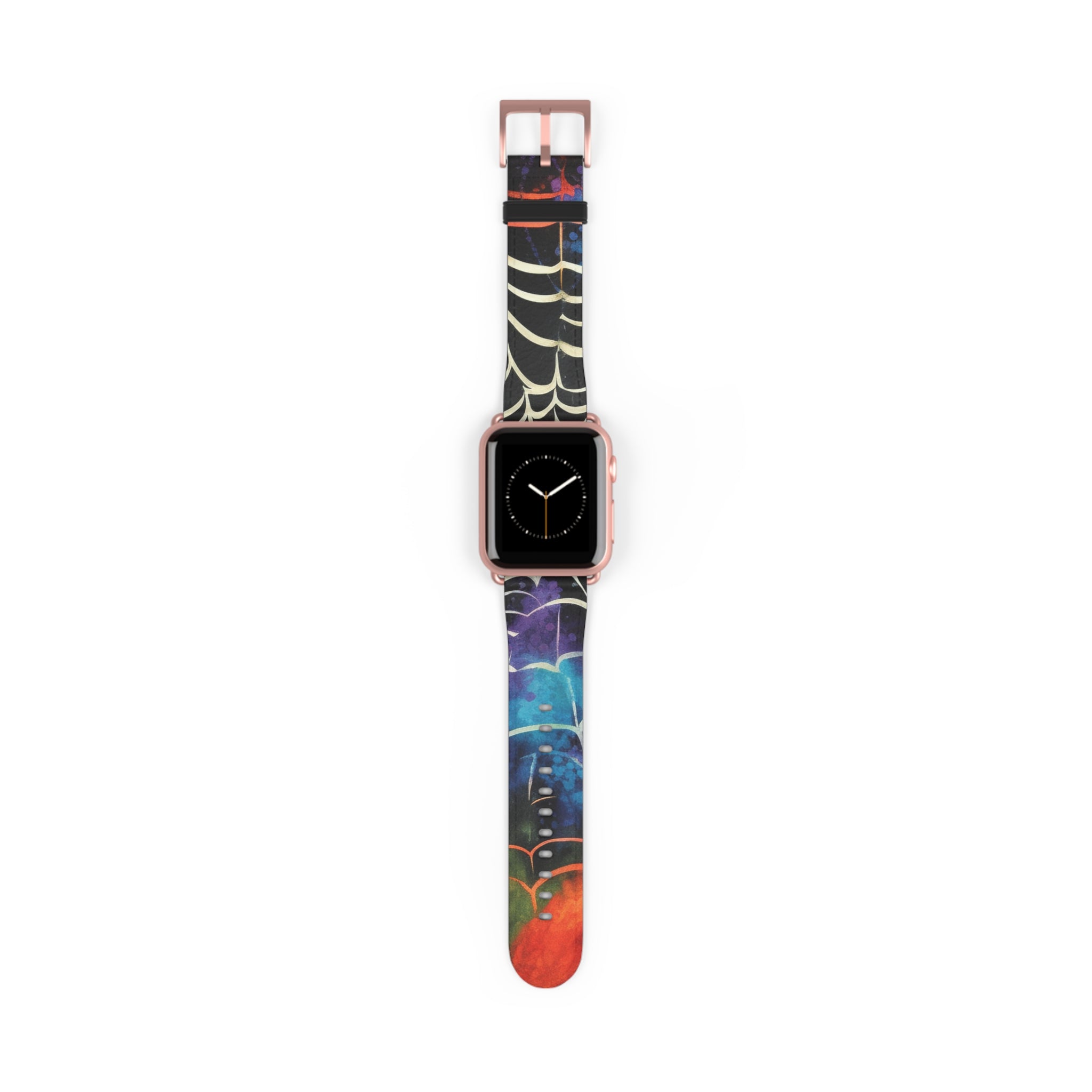 Spider Web Tie Dye Watch Band, Artsulli - Art is Long, Life is Short, Accessories, Size, 38 - 41 mm, Color, Rose Gold Matte, , , 46634506624488680142