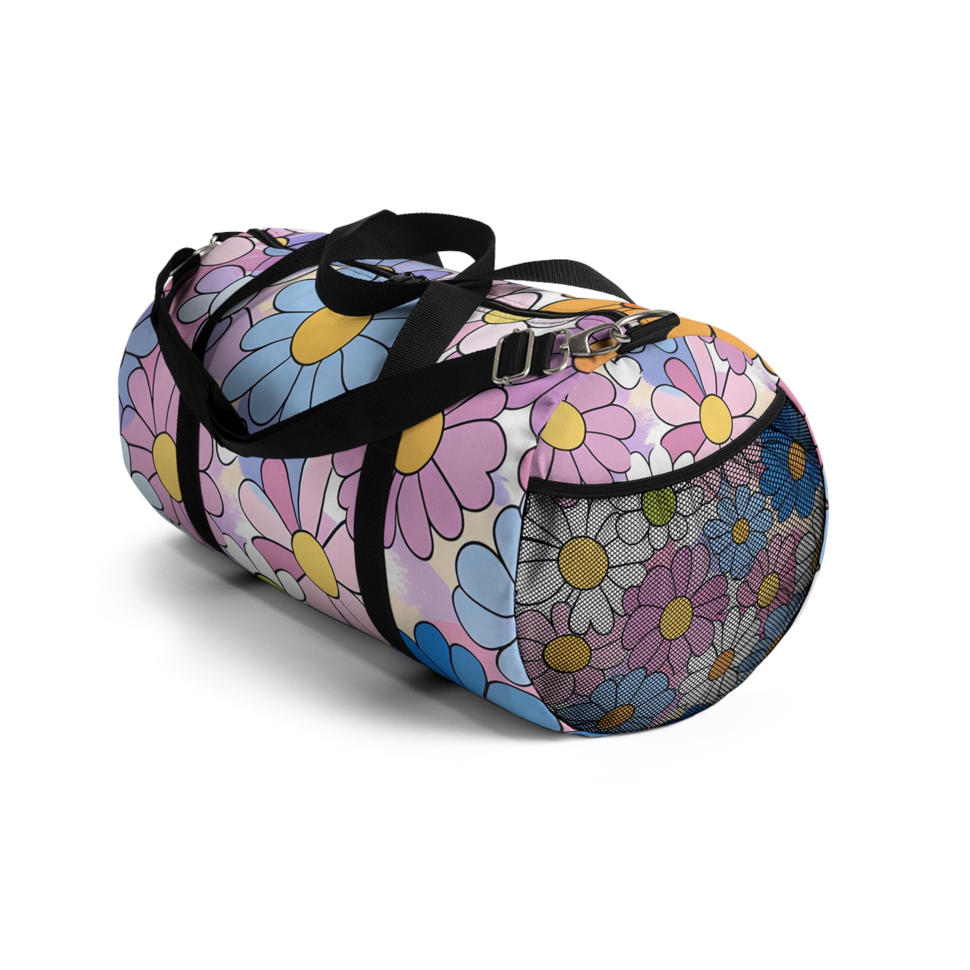 Flower Hour Purple and Blue Duffel Bag, Artsulli - Art is Long, Life is Short, Bags, , , , , , , 