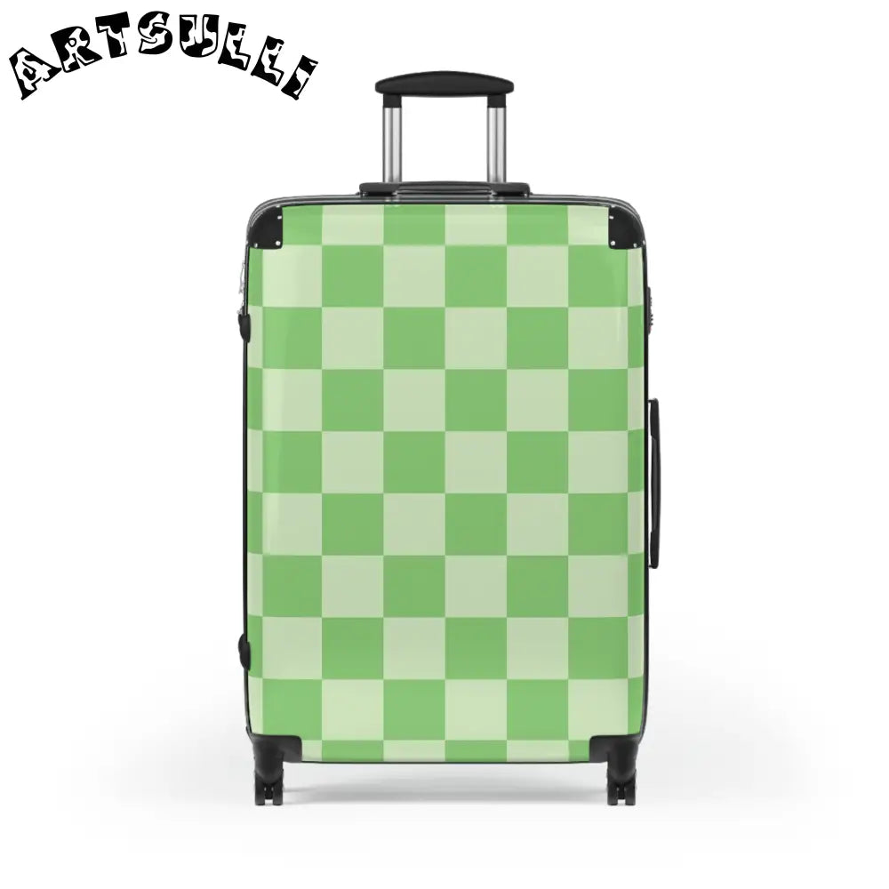 JAKKOUTTHEBXX Checkerboard Green Suitcase JAKKOUTTHEBXX Artsulli
