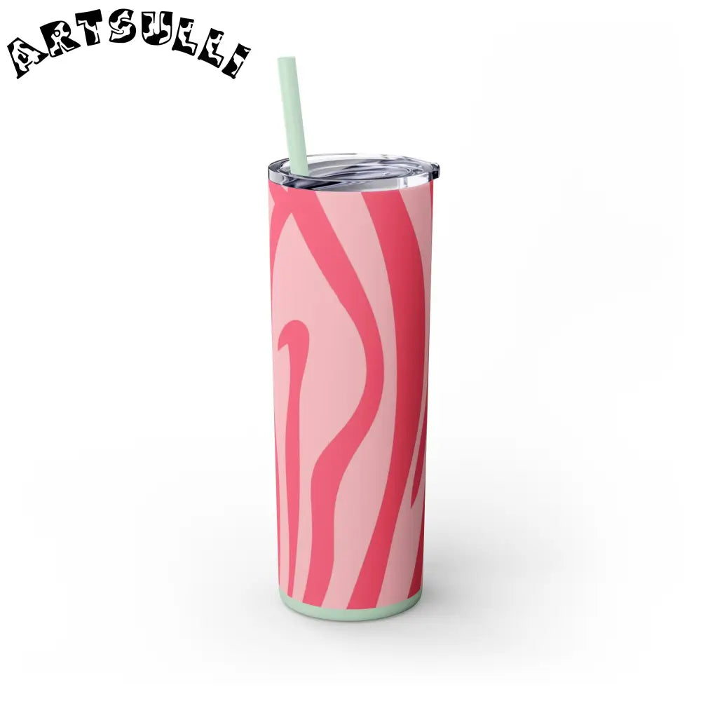 JAKKOUTTHEBXX Pink Zebra Print Maars Skinny Tumbler 2025