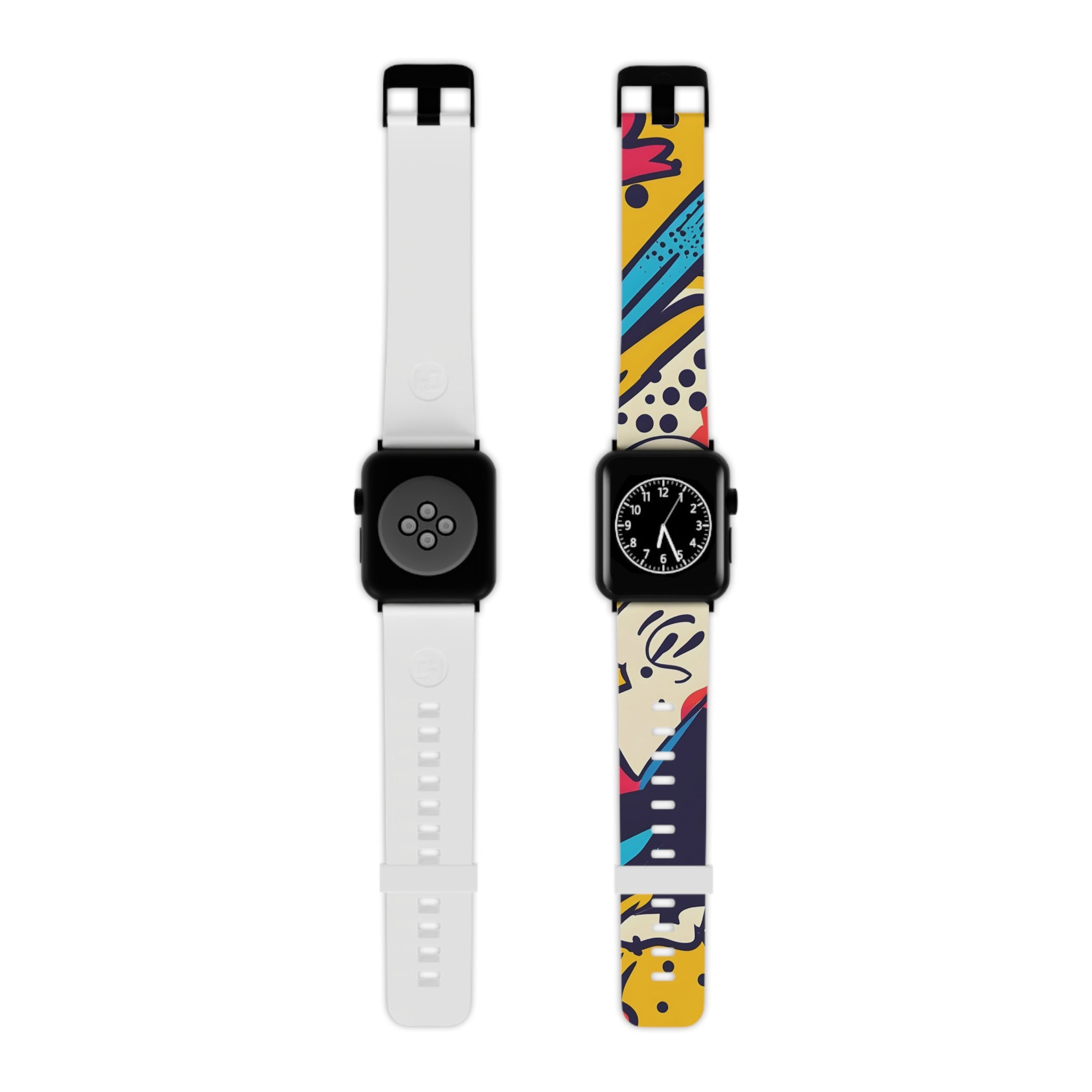 Comic x Pop Art II Watch Band for Apple Watch, Artsulli - Art is Long, Life is Short, Accessories, Size, 7.5'' × 0.75'' / 38 - 40 mm, Color, Black, , , 66498436393701166899