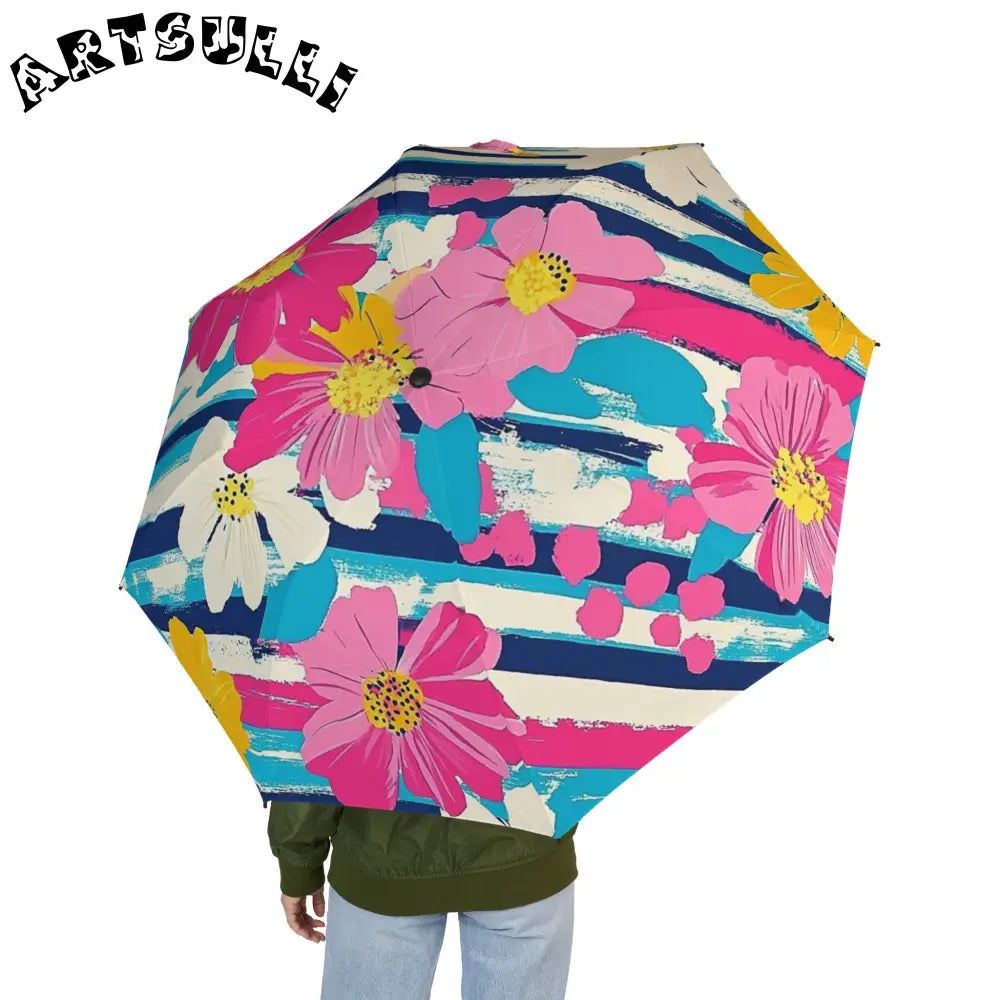 JAKKOUTTHEBXX Dayglo Floral Stripes Multi-Color Semi-Automatic