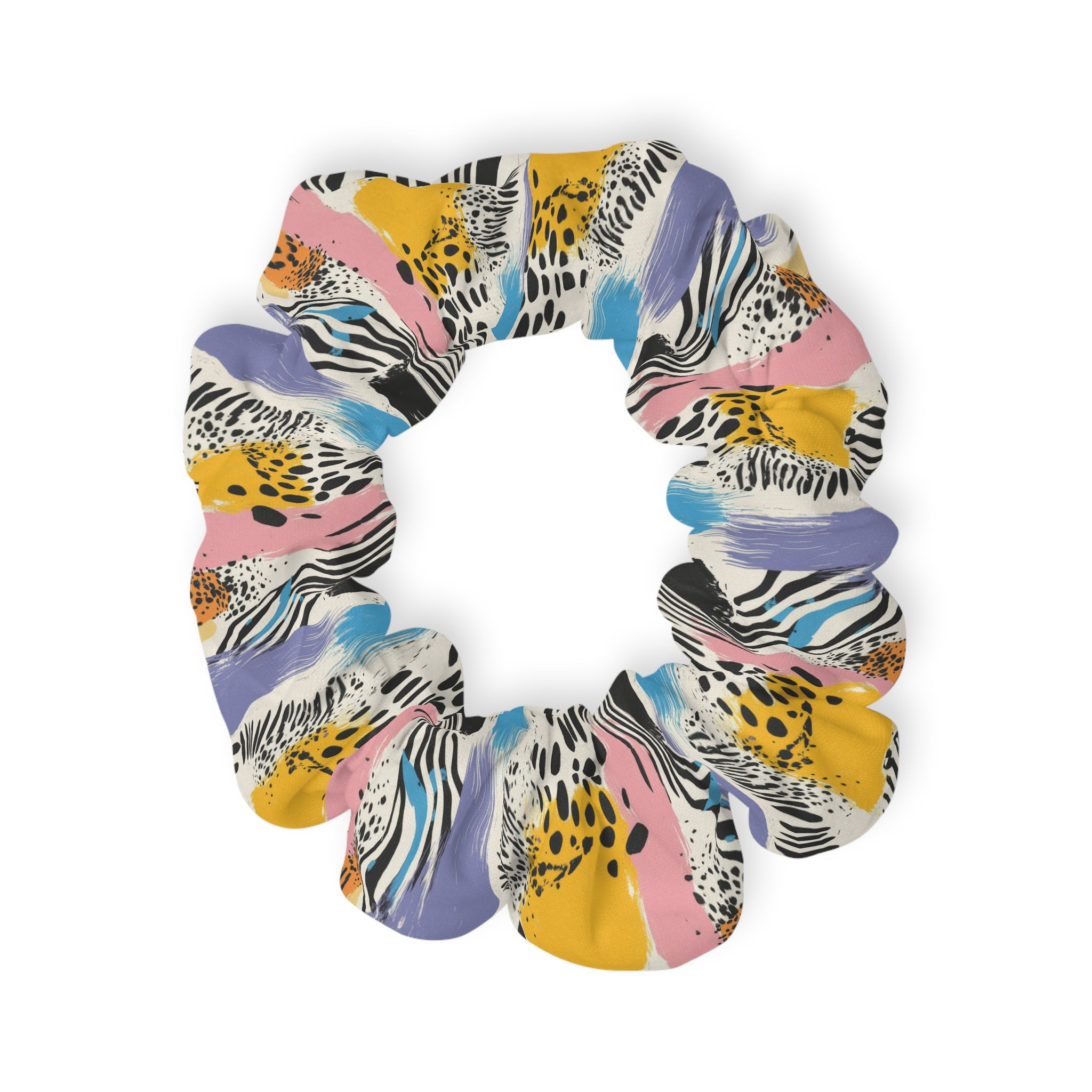 Rae Zebra Rhapsody Scrunchie, Artsulli - Art is Long, Life is Short, Accessories, Size, 4'' × 4'', , , , , 10104536066665