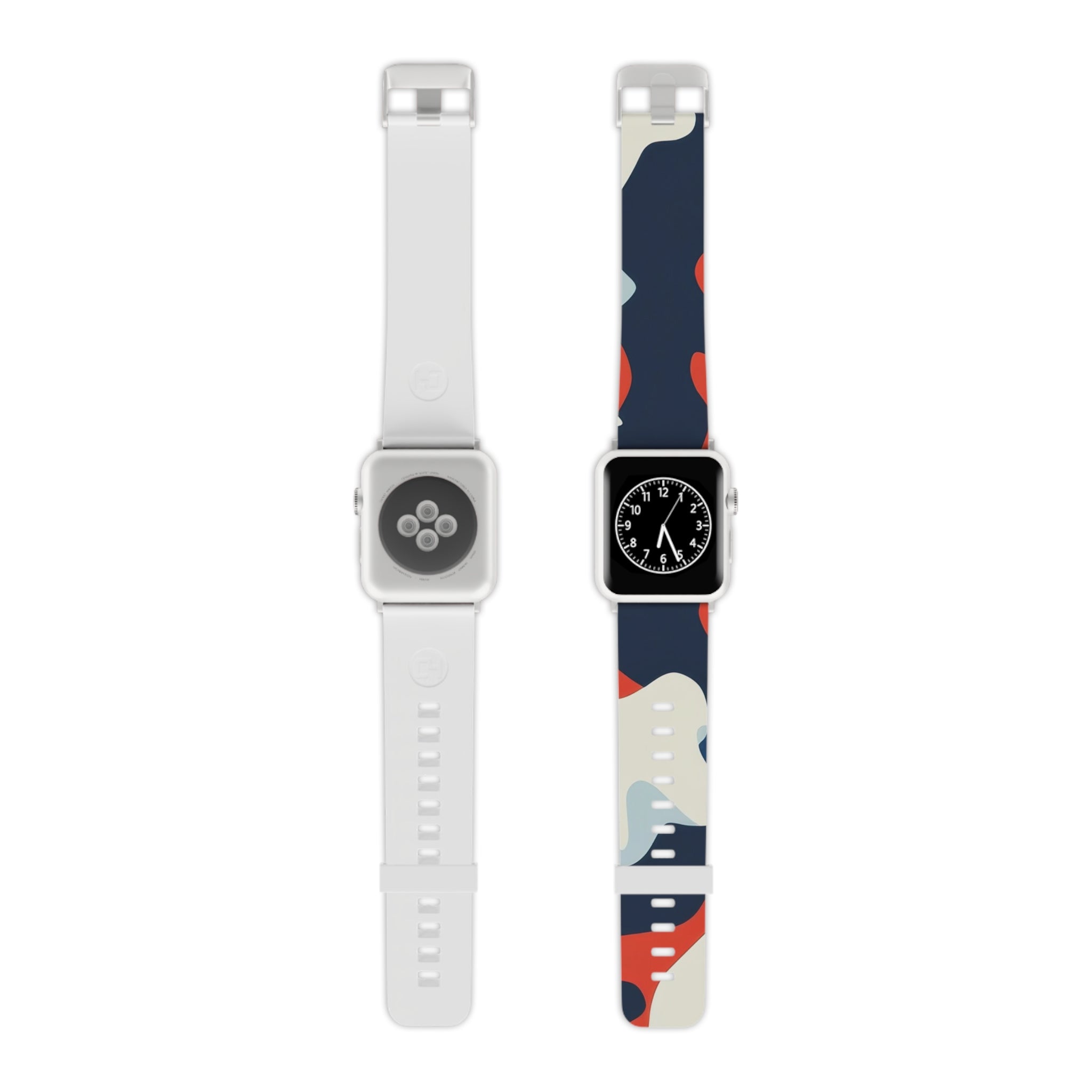 Camo Ghosts Watch Band for Apple Watch, Artsulli - Art is Long, Life is Short, Accessories, Size, 7.5'' × 0.75'' / 38 - 40 mm, Color, Silver, , , 16047249571393