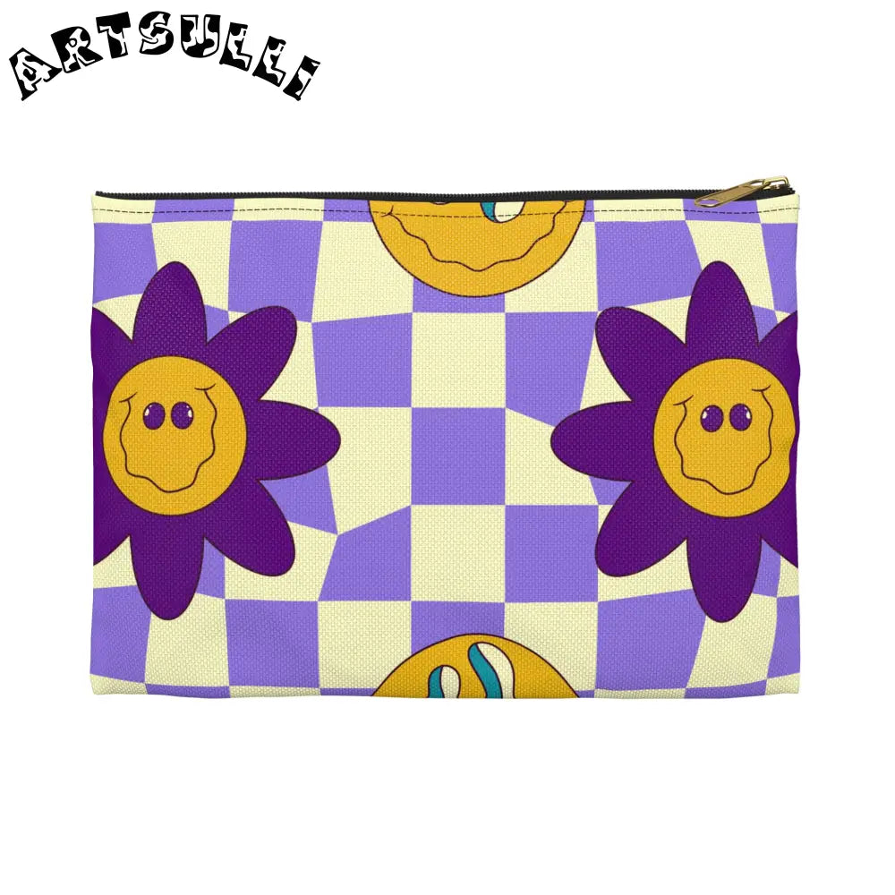 JAKKOUTTHEBXX Trippy Flower Power Motifs Accessory Pouch