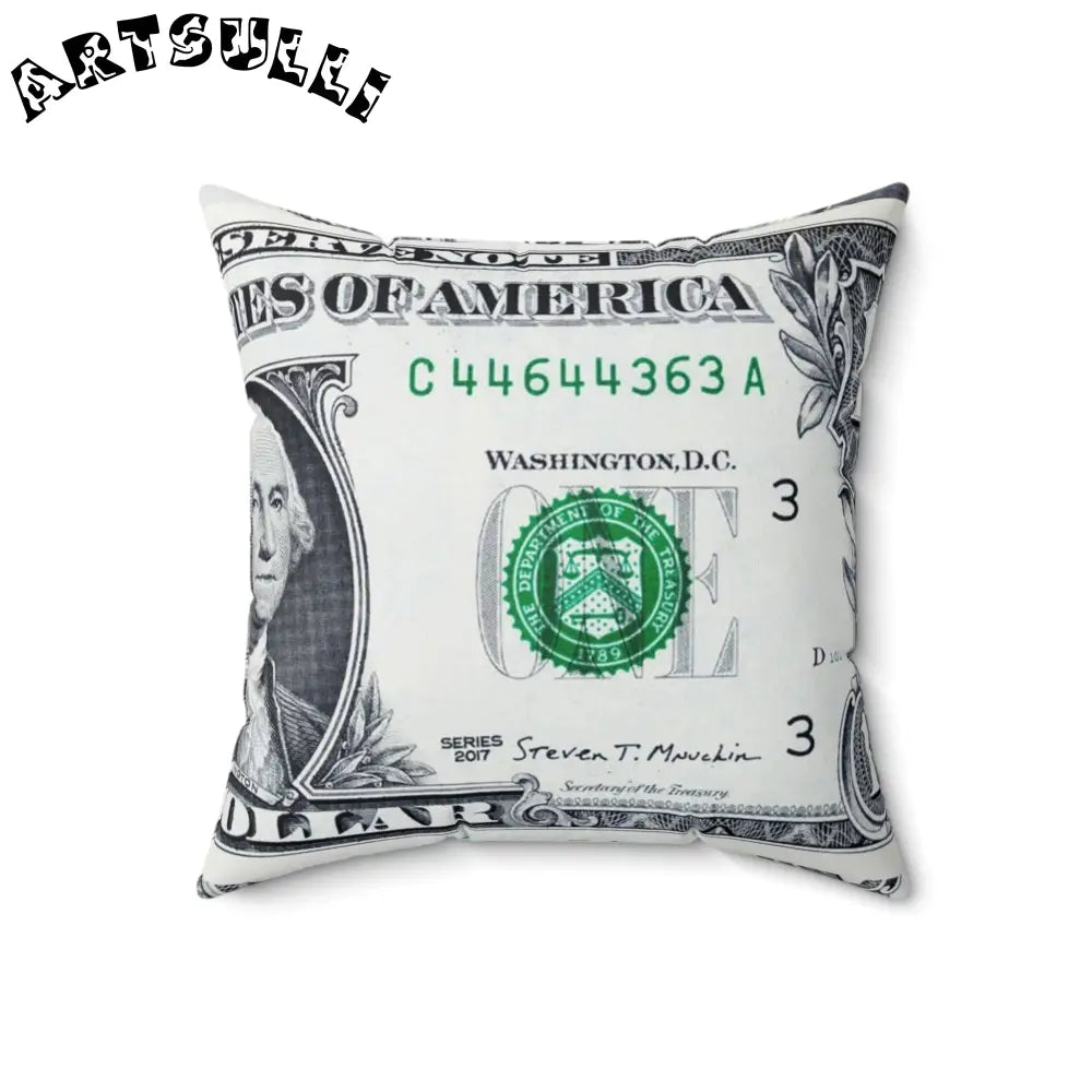 JAKKOUTTHEBXX Dollar Bill Statement Indoor Pillow 2025