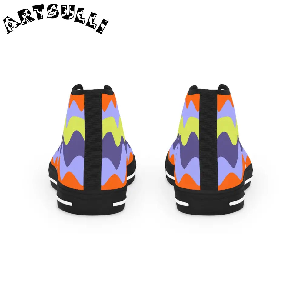 JAKKOUTTHEBXX Waves II Red and Blue Men’s High Top Sneakers