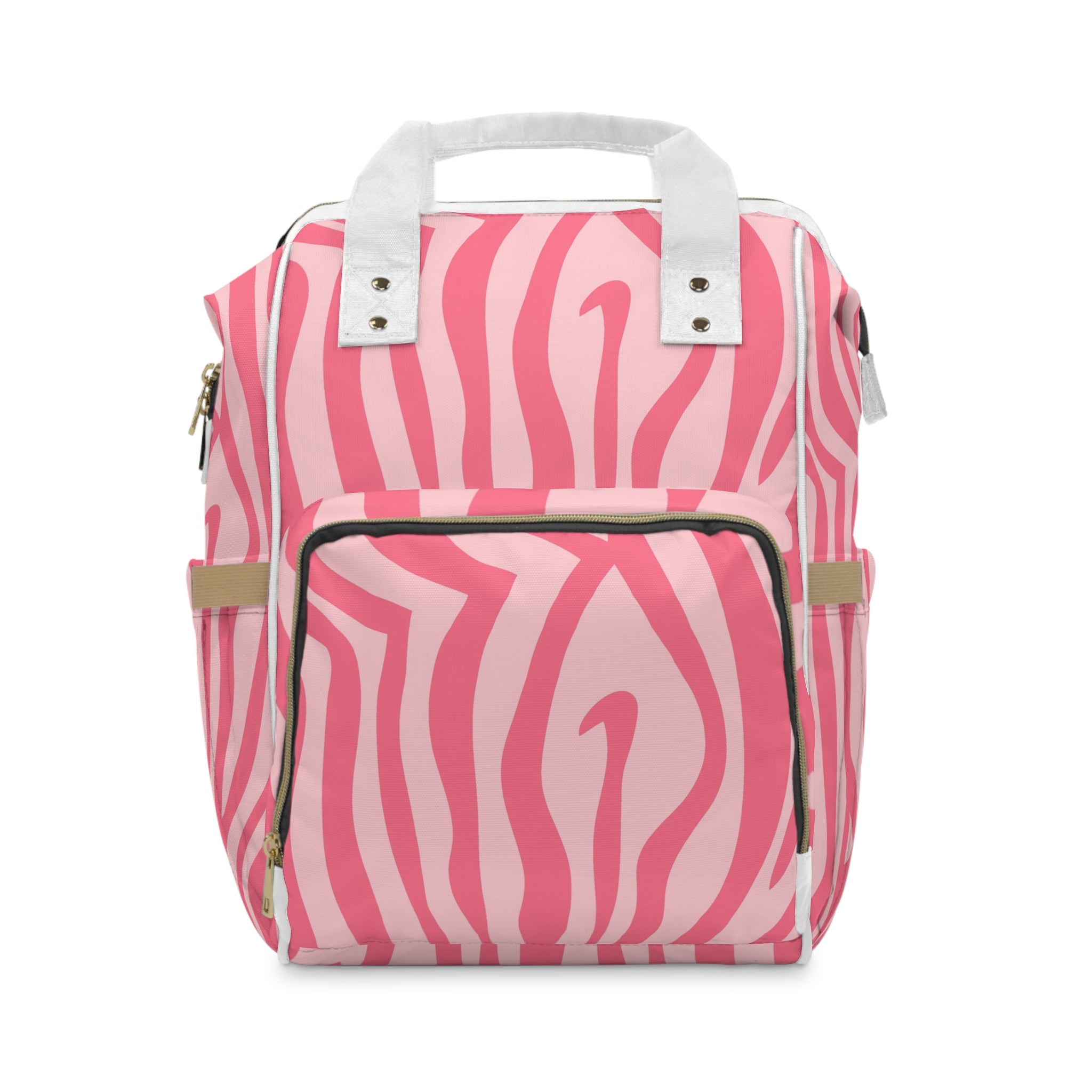 Nagels Pink Zebra Multifunctional Diaper Backpack, Artsulli - Art is Long, Life is Short, Bags, Size, 15.0" × 10.8" × 6.7'', , , , , 84020414761228