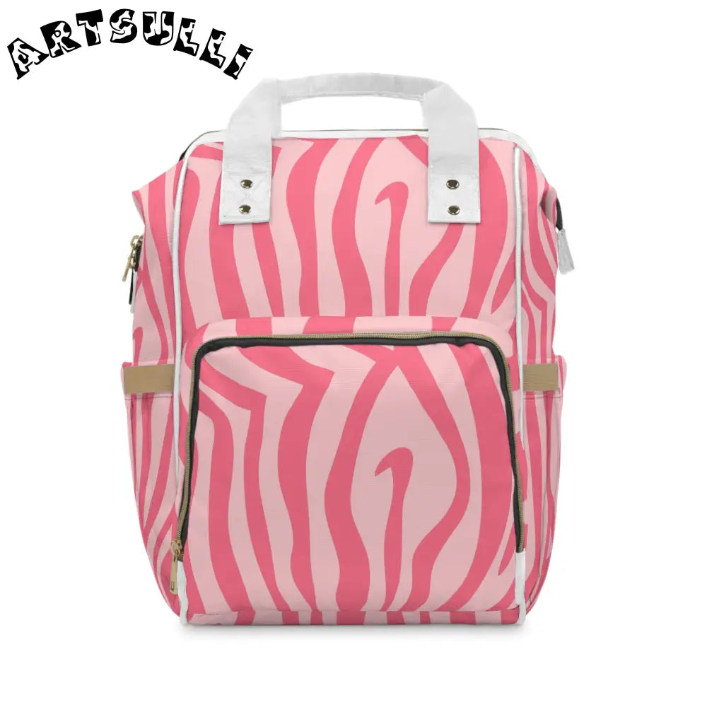 JAKKOUTTHEBXX Pink Zebra Multi-Purpose Diaper Backpack 2025