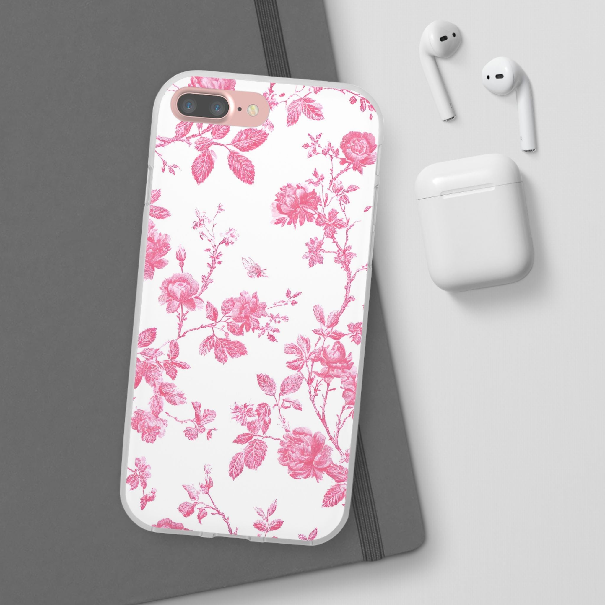Pink and White Floral iPhone Case