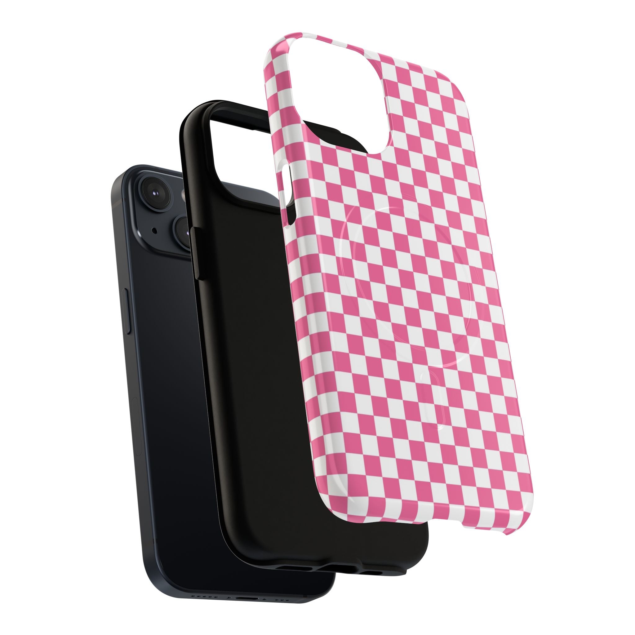 Yuyushiki Pink Check Tough Magnetic Cases, Artsulli - Art is Long, Life is Short, Phone Case, , , , , , , 