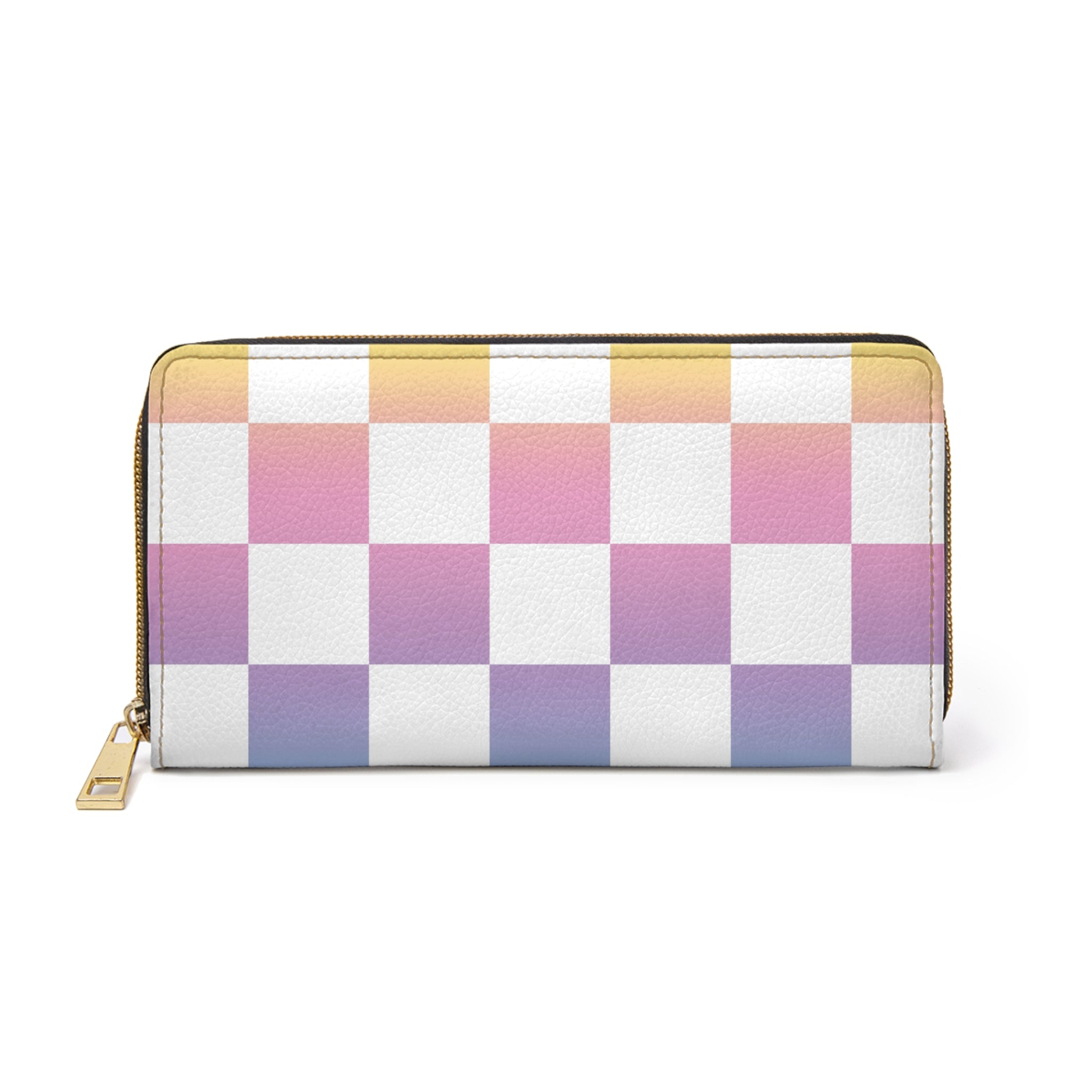 Vaporwave Check II Zipper Wallet, Artsulli - Art is Long, Life is Short, Accessories, Size, One size, Color, White, , , 33025311363269980078