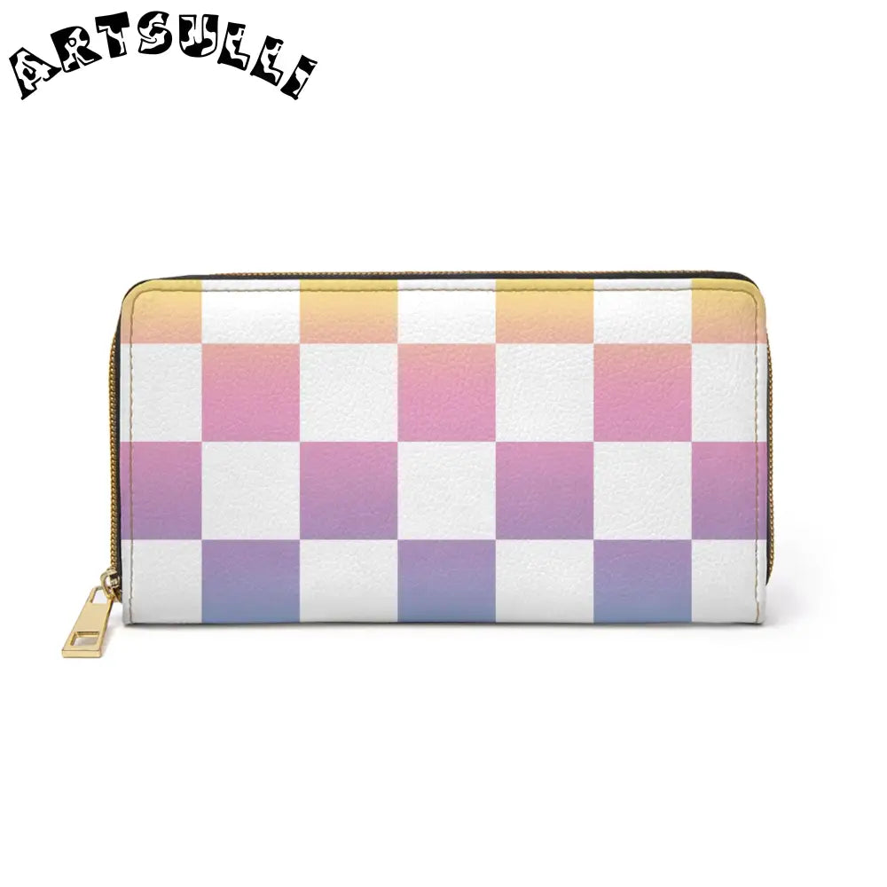 JAKKOUTTHEBXX Vaporwave Check II Zipper Wallet JAKKOUTTHEBXX