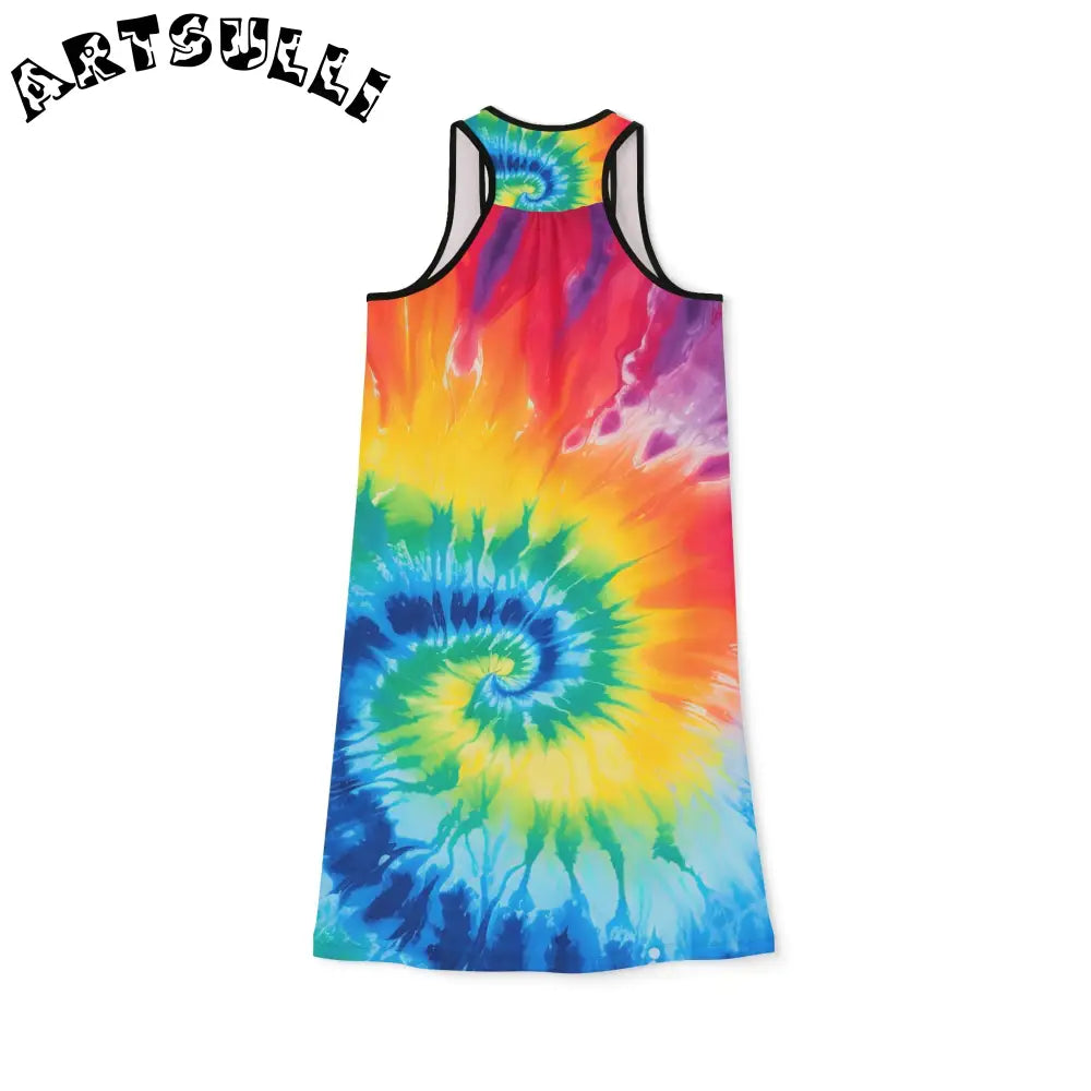 JAKKOUTTHEBXX Rainbow Tie-Dye Tank Dress 2025