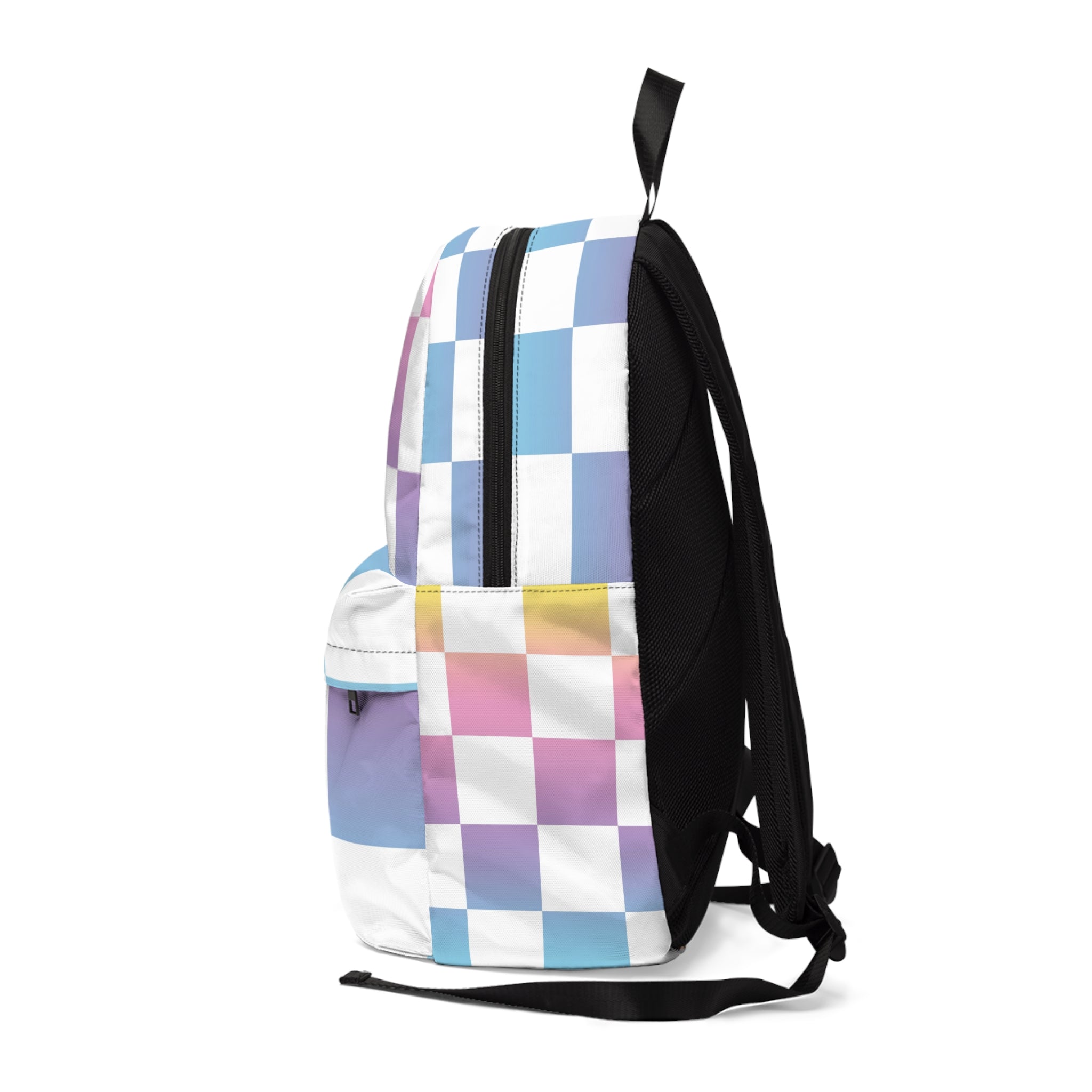 Vaporwave Check Unisex Classic Backpack, Artsulli - Art is Long, Life is Short, Bags, , , , , , , 