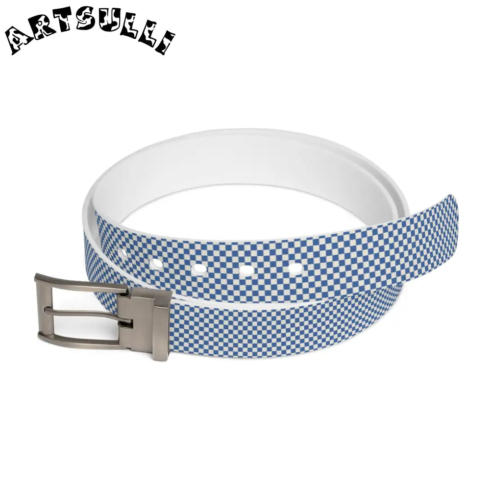 JAKKOUTTHEBXX Checkerboard Blue Belt JAKKOUTTHEBXX Artsulli - Art