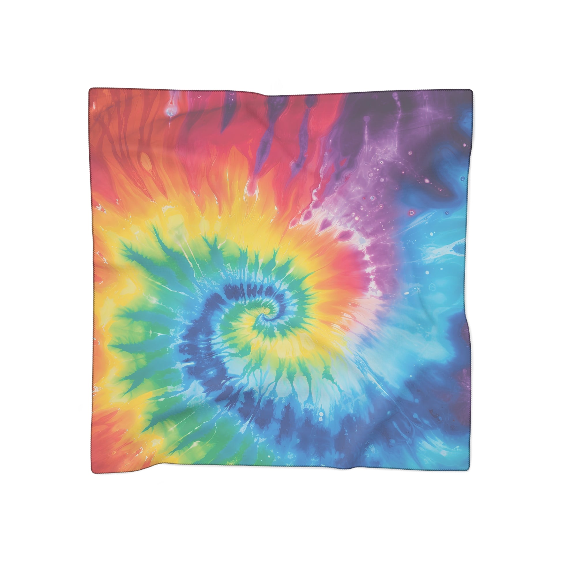 Tie Dye Poly Scarf, Artsulli - Art is Long, Life is Short, Accessories, Color, Poly voile, Size, 50" × 50", , , 10334843731926920169