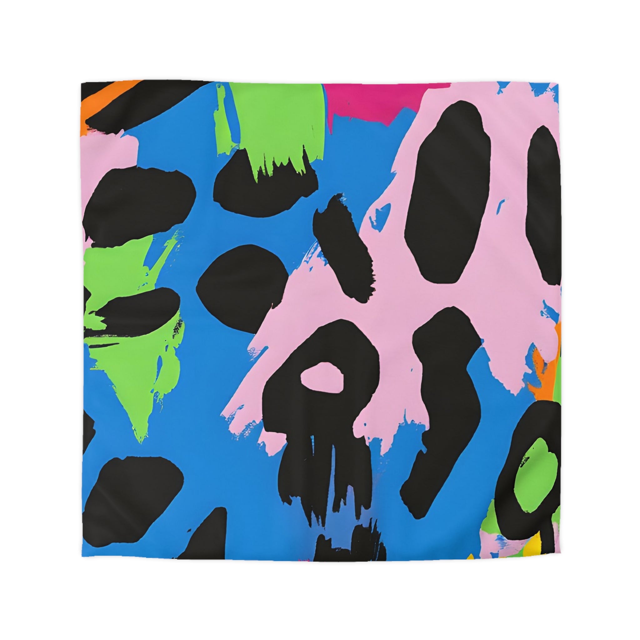 90s Neon Microfiber Duvet Cover, Artsulli - Art is Long, Life is Short, Home Decor, Size, Queen, Color, Cream, , , 71104388148883003243