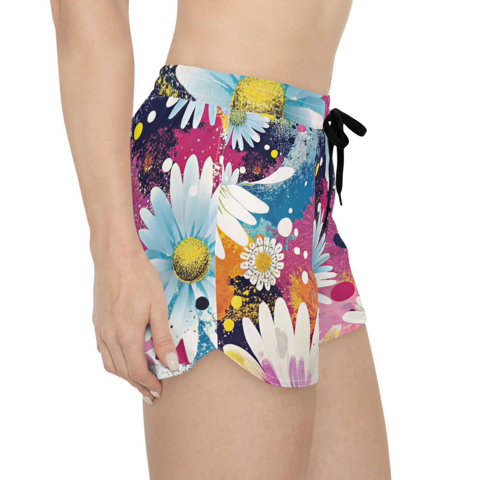 Magical Flower Explosion Multi-Color Women's Casual Shorts (AOP), Artsulli - Art is Long, Life is Short, All Over Prints, , , , , , , 