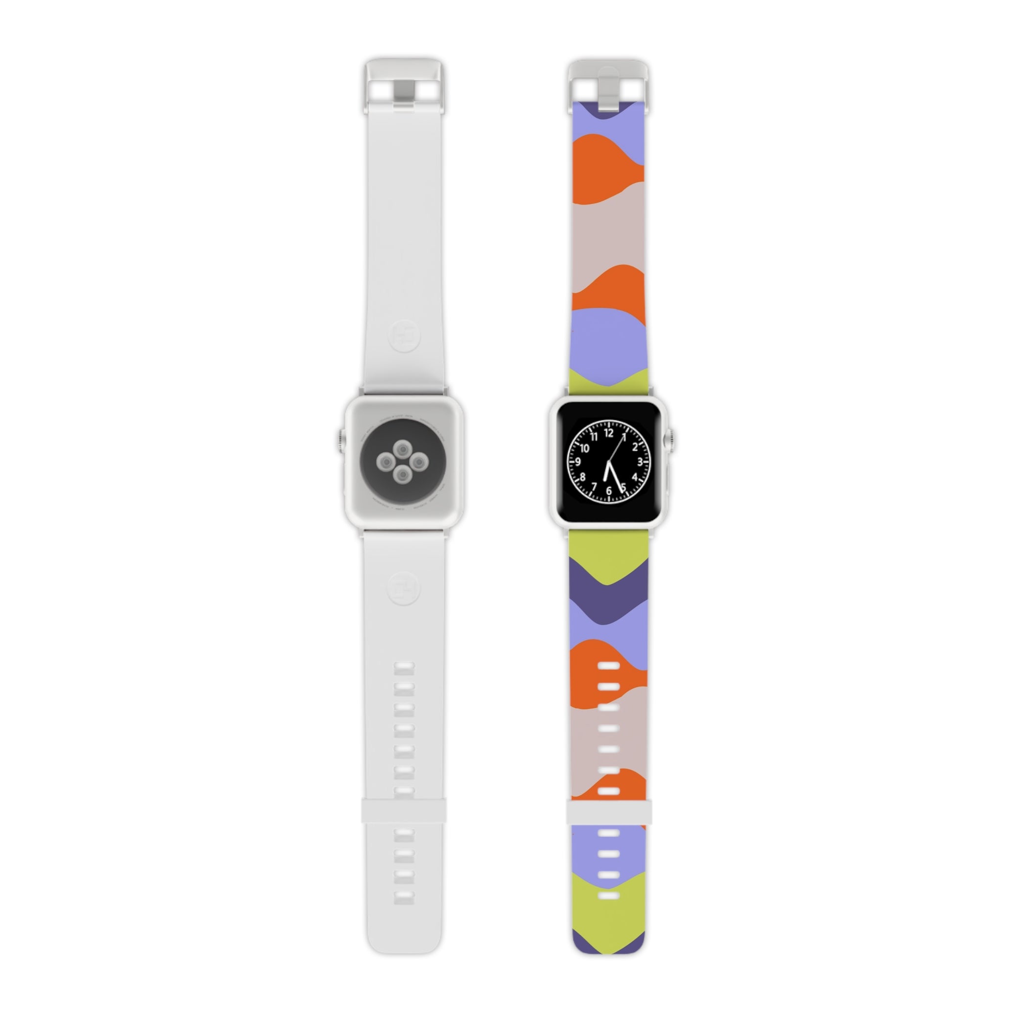 Waves Red and Blue Watch Band for Apple Watch, Artsulli - Art is Long, Life is Short, Accessories, Size, 8'' × 0.75'' / 38 - 40 mm, Color, Silver, , , 31255913132847030474