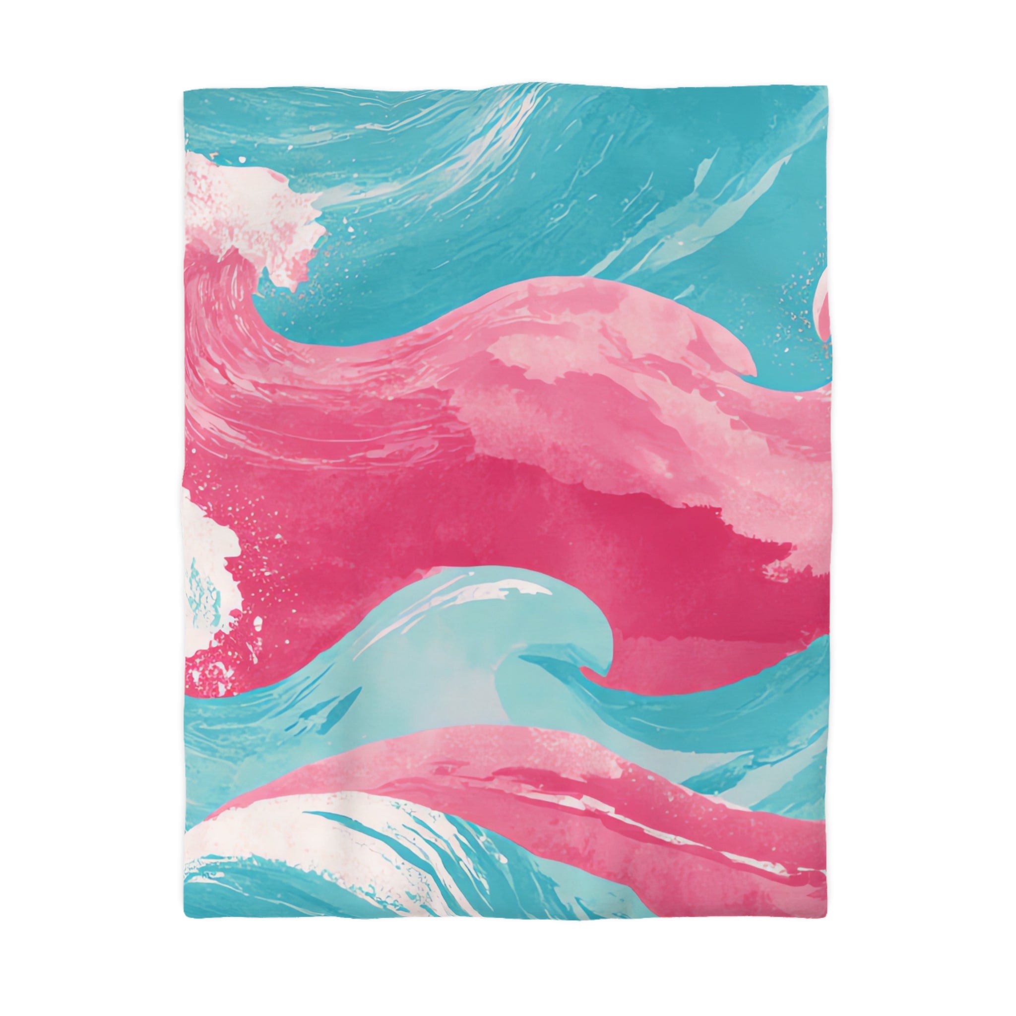 The Great Pastelwave Pink and Blue Microfiber Duvet Cover, Artsulli - Art is Long, Life is Short, Home Decor, Size, Twin, Color, Cream, , , 19115100455011813803