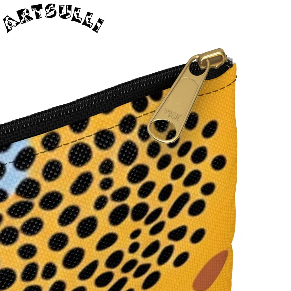 JAKKOUTTHEBXX Colorful Abstract Dots and Shapes Accessory Pouch