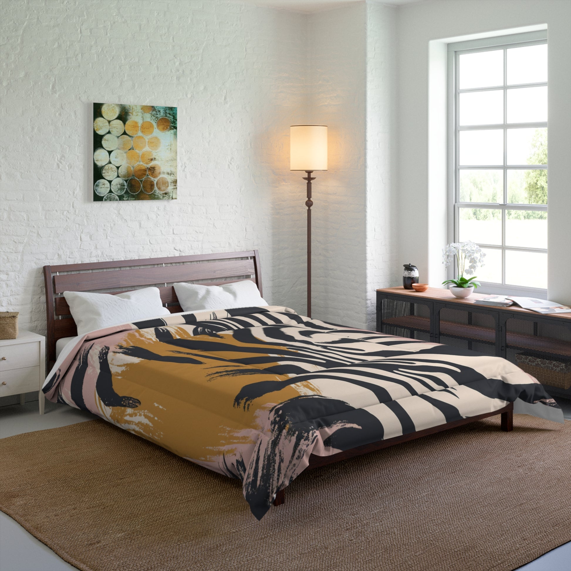 Zebra Brush Strokes Zebra Brush Strokes Comforter, Artsulli - Art is Long, Life is Short, Home Decor, , , , , , , 