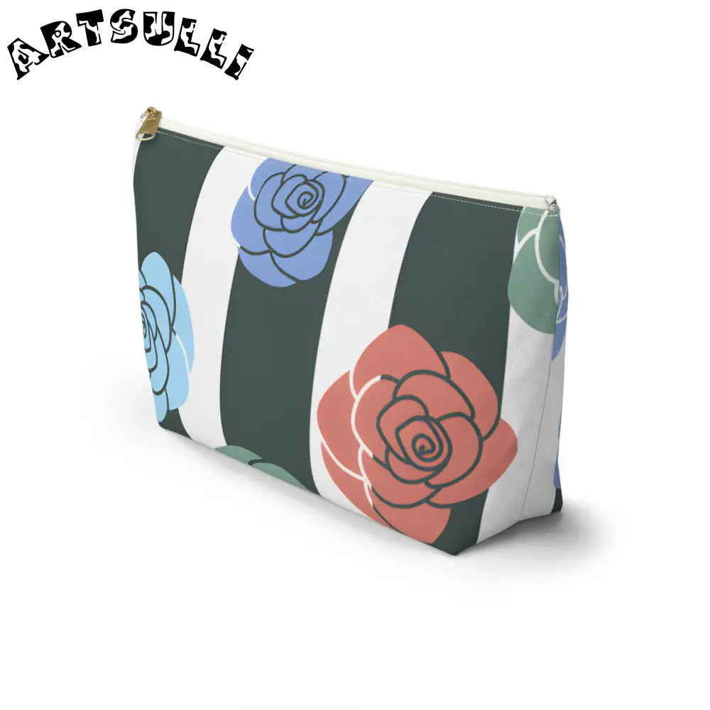 JAKKOUTTHEBXX Stripes x Roses Black and White Accessory Pouch w