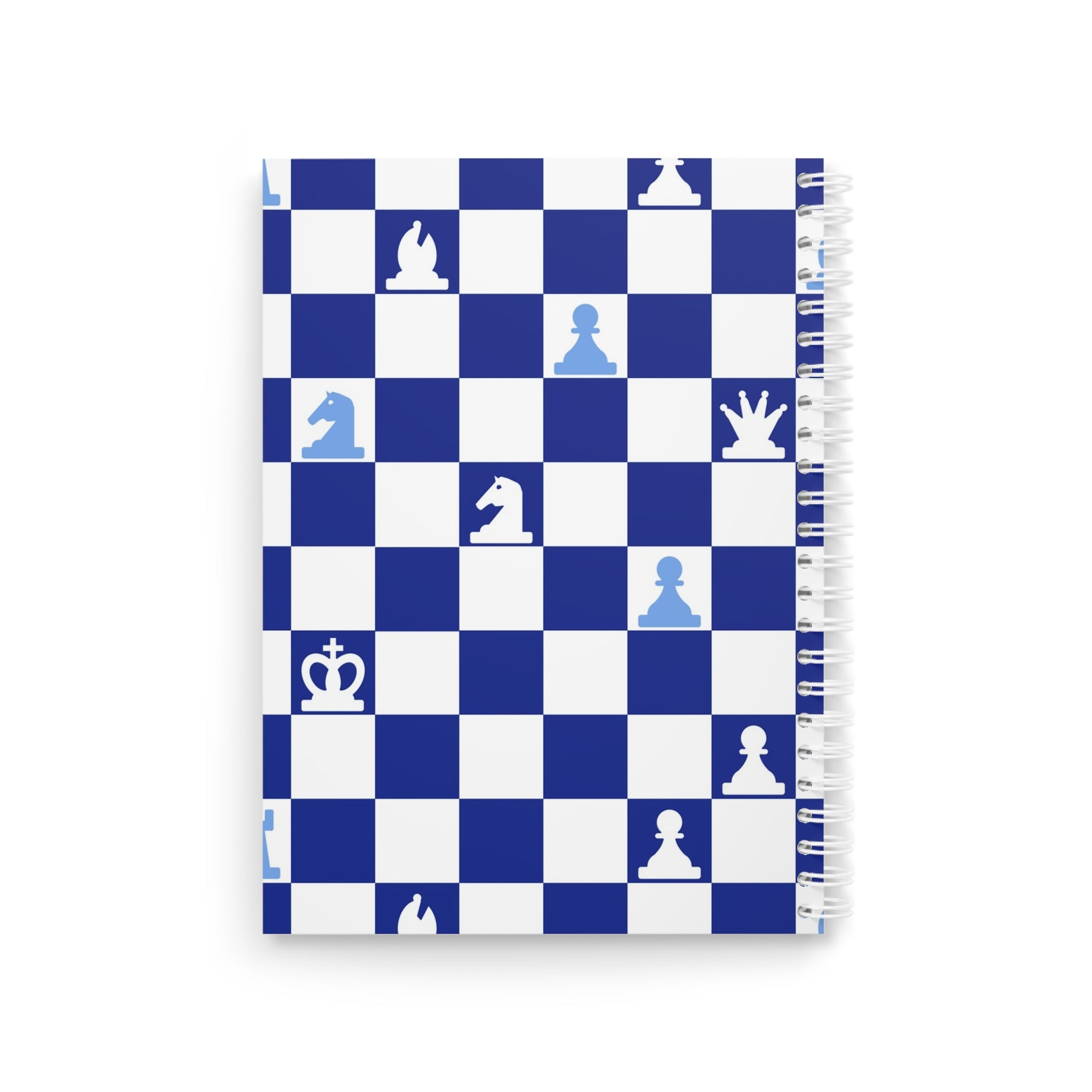 Chessboard Navy Blue Spiral Notebook, Artsulli - Art is Long, Life is Short, Paper products, , , , , , , 