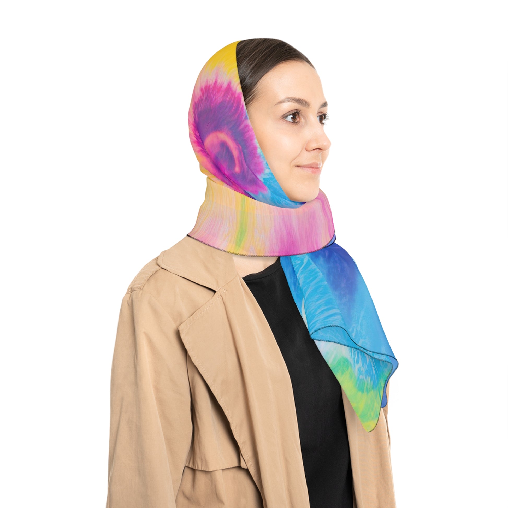 Psychedelic Tie Dye II Poly Scarf, Artsulli - Art is Long, Life is Short, Accessories, , , , , , , 