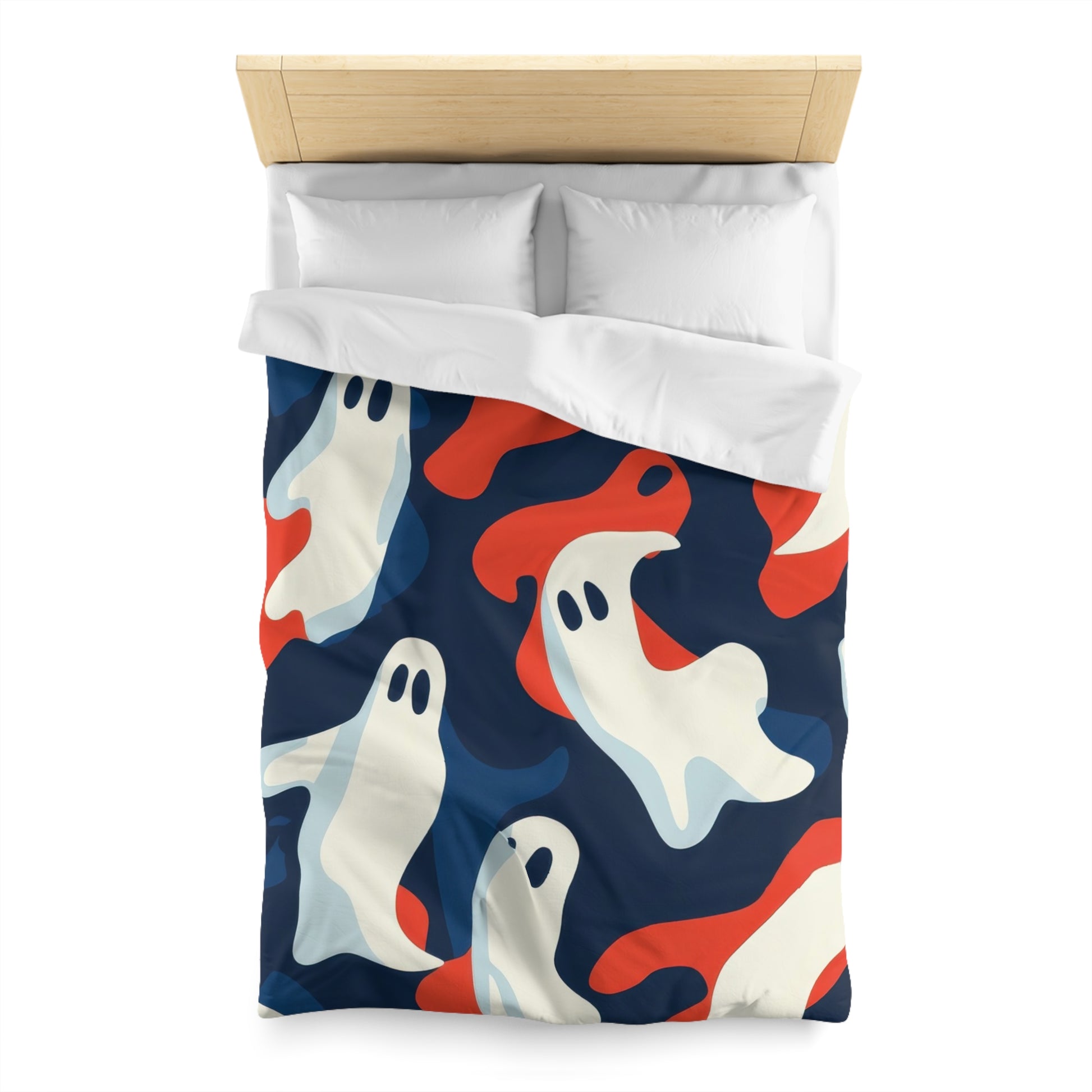 Camo Ghosts Microfiber Duvet Cover, Artsulli - Art is Long, Life is Short, Home Decor, , , , , , , 