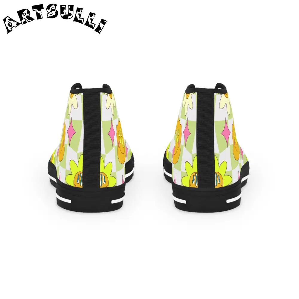 JAKKOUTTHEBXX Sunflower x Checkerboard Trippy Men’s High Top