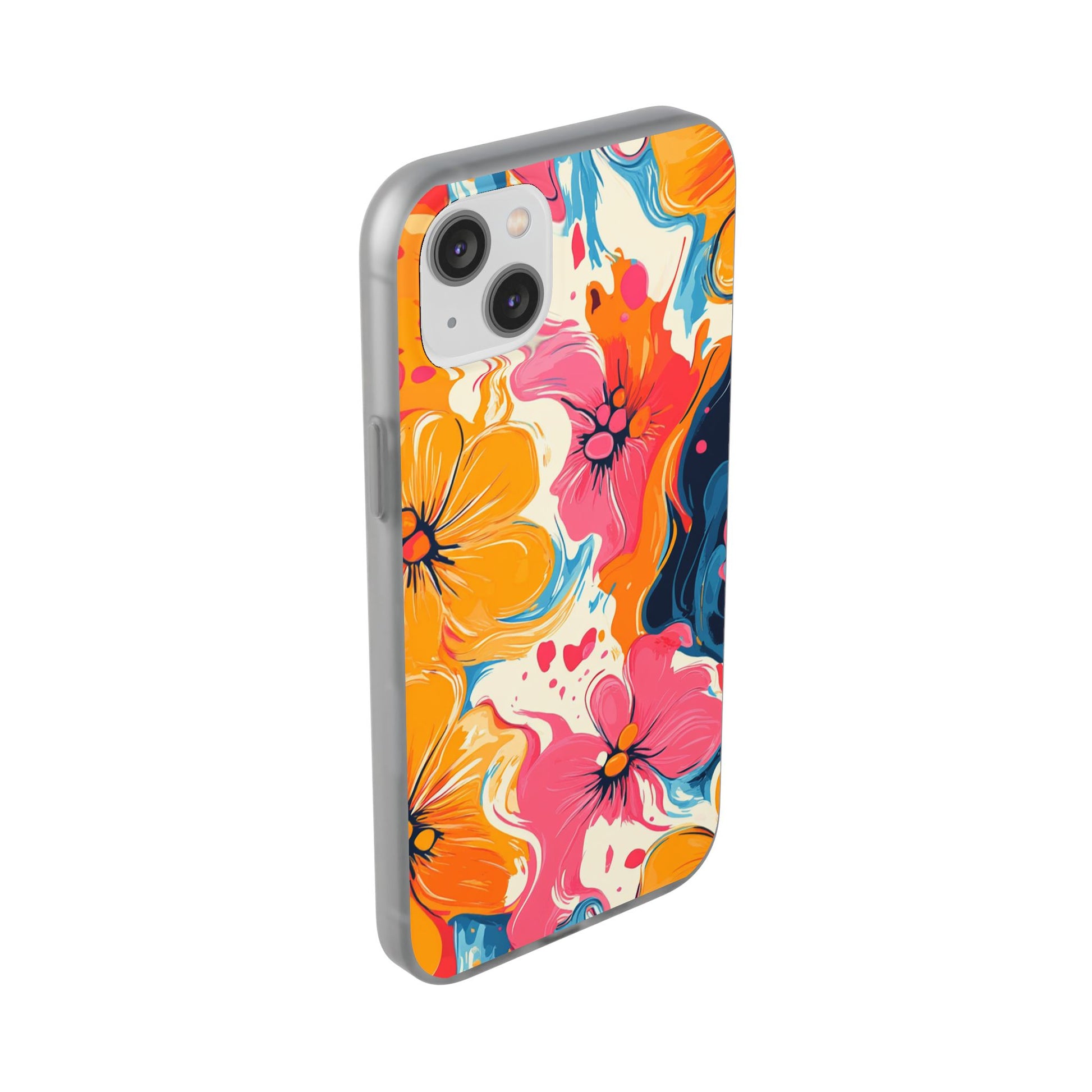 Vibrant Abstract Floral Flexi Case, Artsulli - Art is Long, Life is Short, Phone Case, , , , , , , 