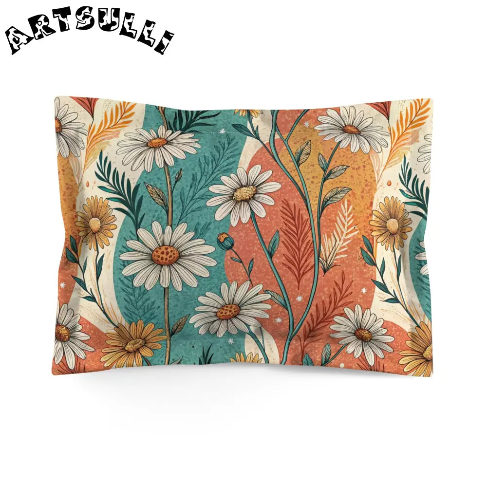 JAKKOUTTHEBXX Retro Daisy Dream Microfiber Pillow Sham JAKKOUTTHEBXX