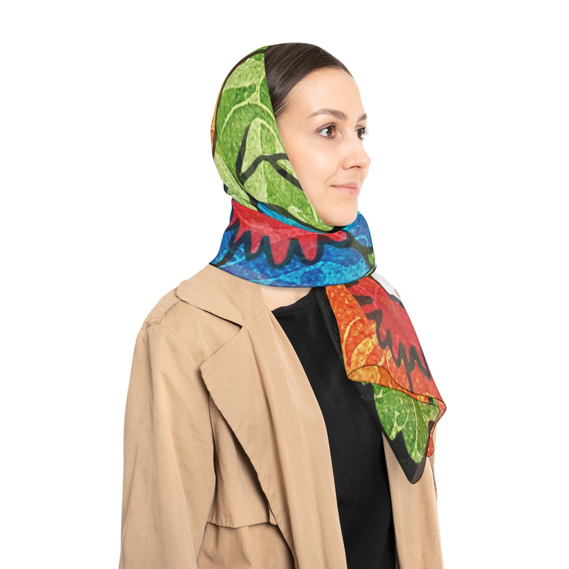 Groovy Black Floral Kl Poly Scarf, Artsulli - Art is Long, Life is Short, Accessories, , , , , , , 
