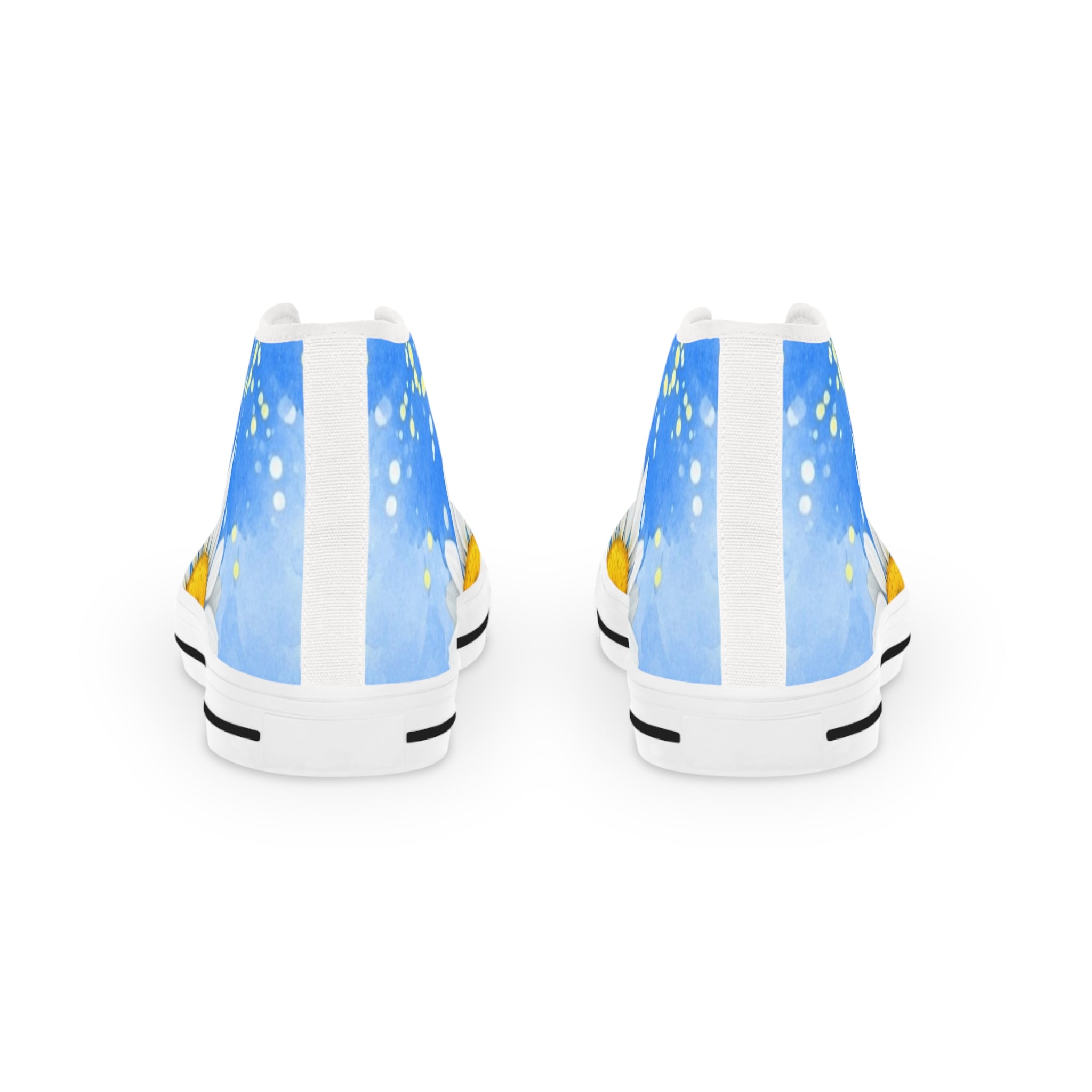 Daisies Men's High Top Sneakers, Artsulli - Art is Long, Life is Short, Shoes, , , , , , , 