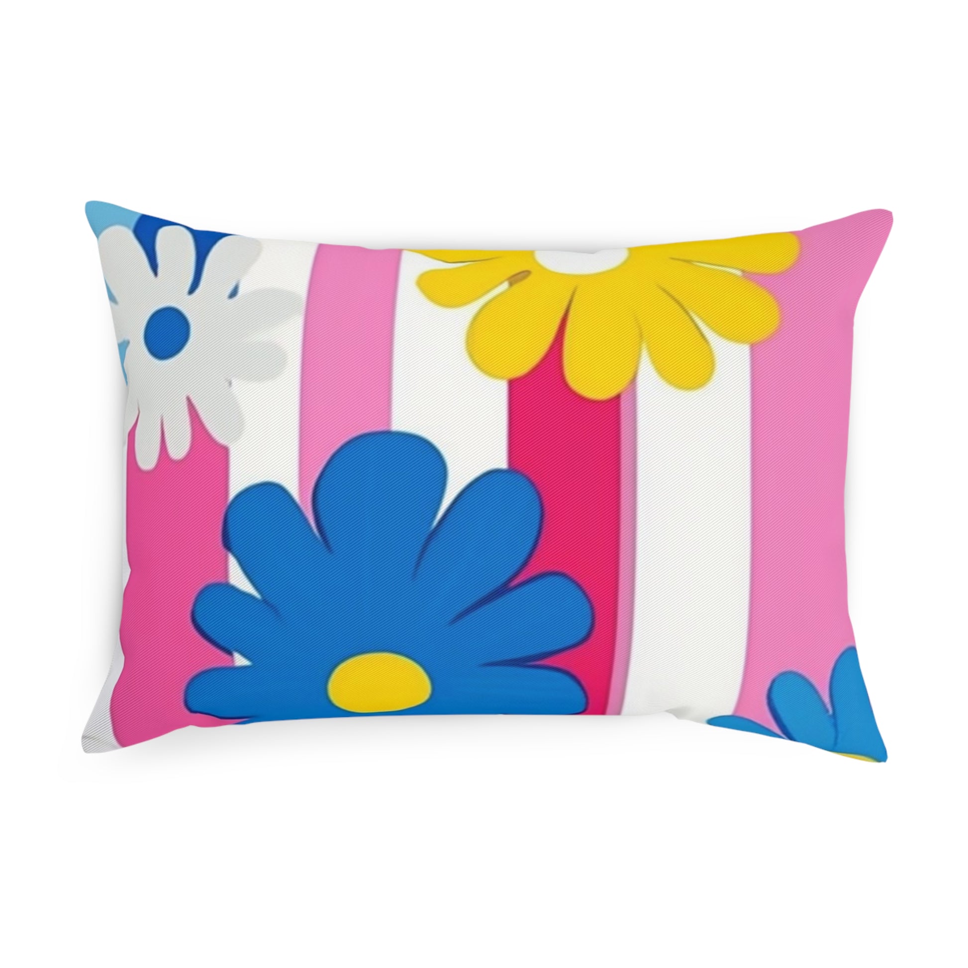 Flowers x Stripes Multi-Color Cushion, Artsulli - Art is Long, Life is Short, Home Decor, , , , , , , 