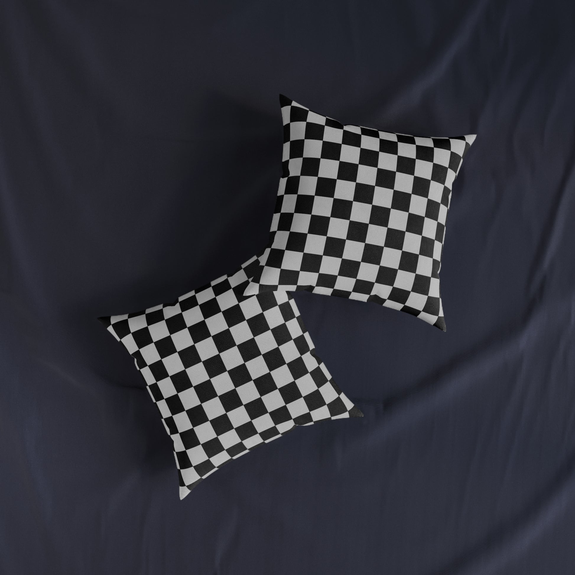 Checkerboard Dada Black and Light Gray Square Pillow, Artsulli - Art is Long, Life is Short, Home Decor, , , , , , , 