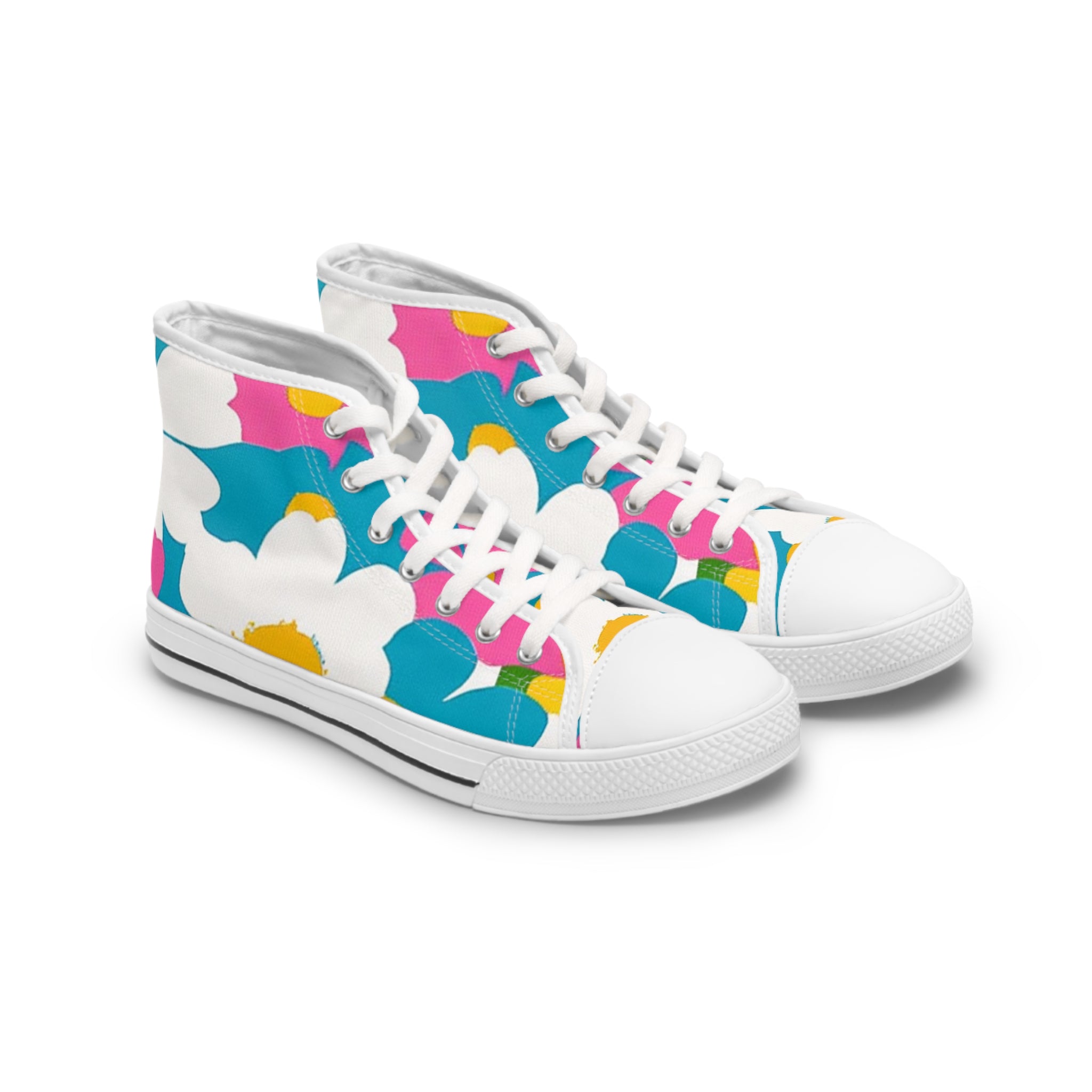 Flowers Women's High Top Sneakers, Artsulli - Art is Long, Life is Short, Shoes, Size, US 5.5, Color, White sole, , , 17962287468962687261