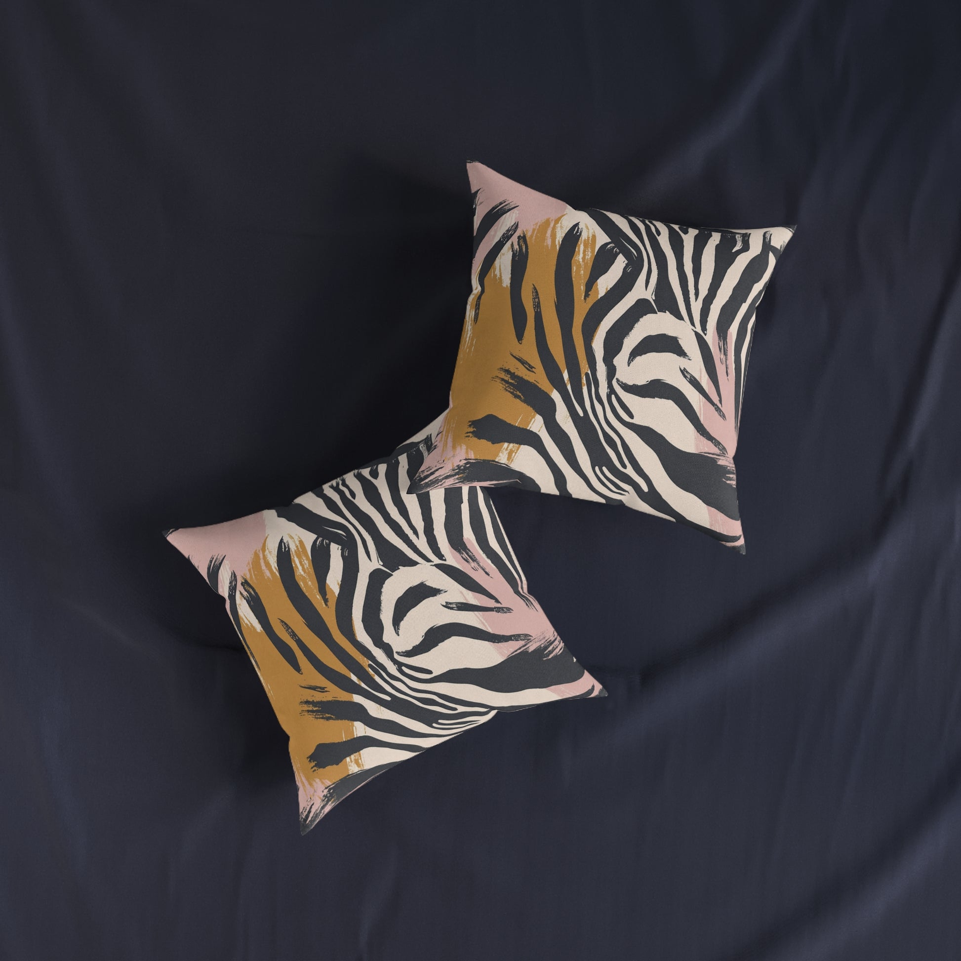 Beige Zebra Jungle Flats Square Pillow, Artsulli - Art is Long, Life is Short, Home Decor, , , , , , , 