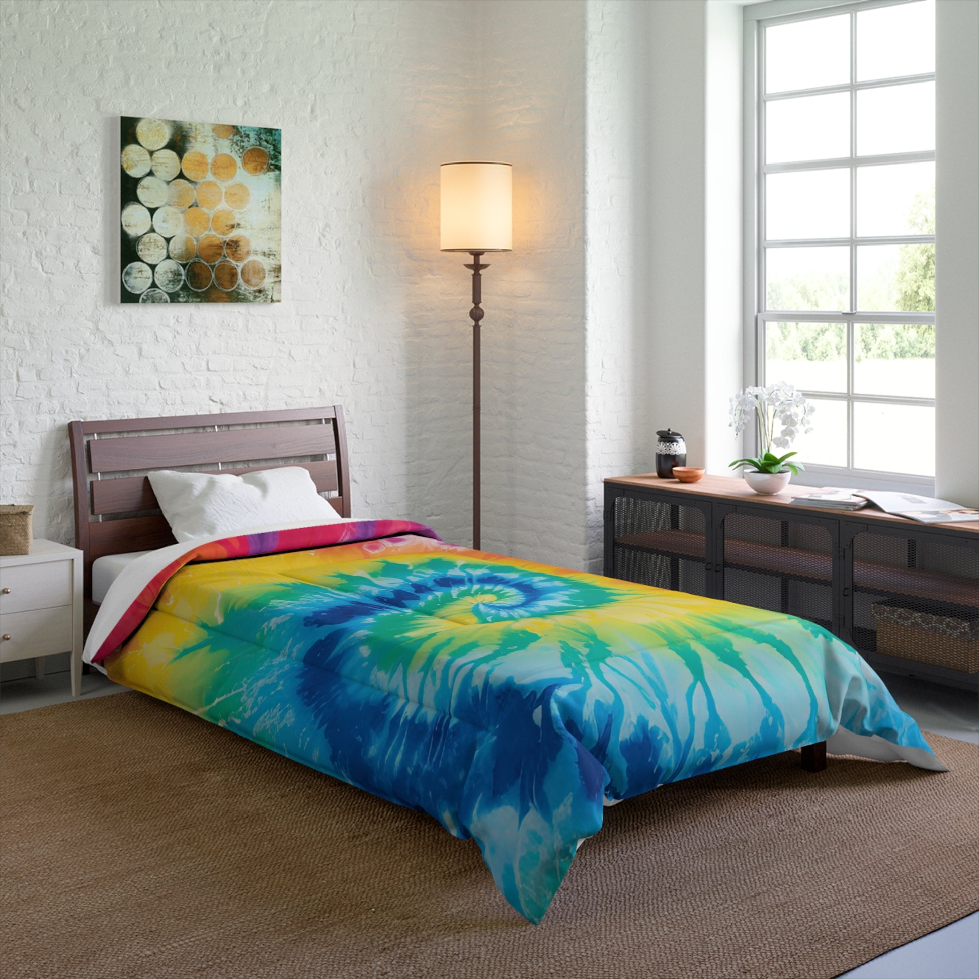 Tie Dye Comforter, Artsulli - Art is Long, Life is Short, Home Decor, , , , , , , 