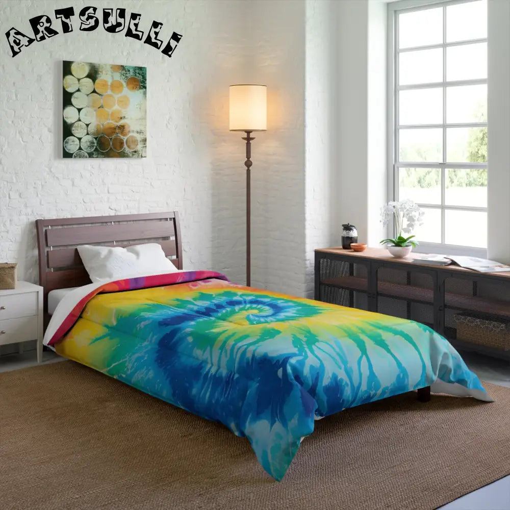 JAKKOUTTHEBXX Rainbow Tie Dye Art Blanket 2025