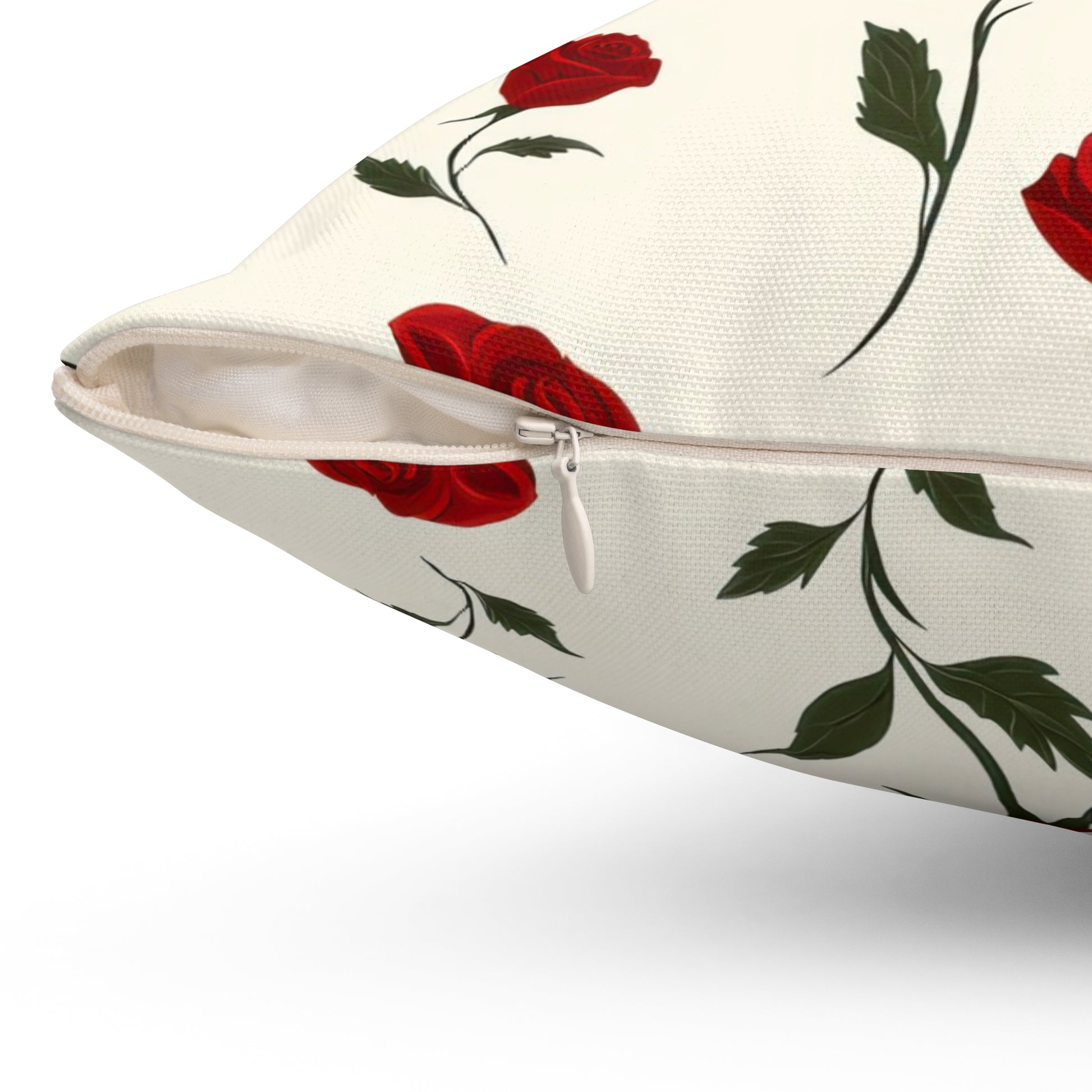 Red Roses Spun Polyester Square Pillow, Artsulli - Art is Long, Life is Short, Home Decor, , , , , , , 