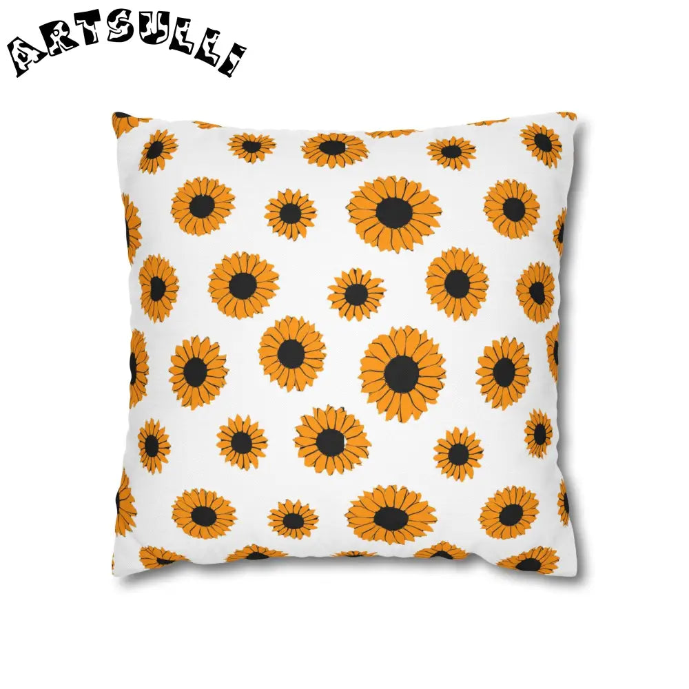 JAKKOUTTHEBXX Sunflowers Spun Polyester Square Pillowcase