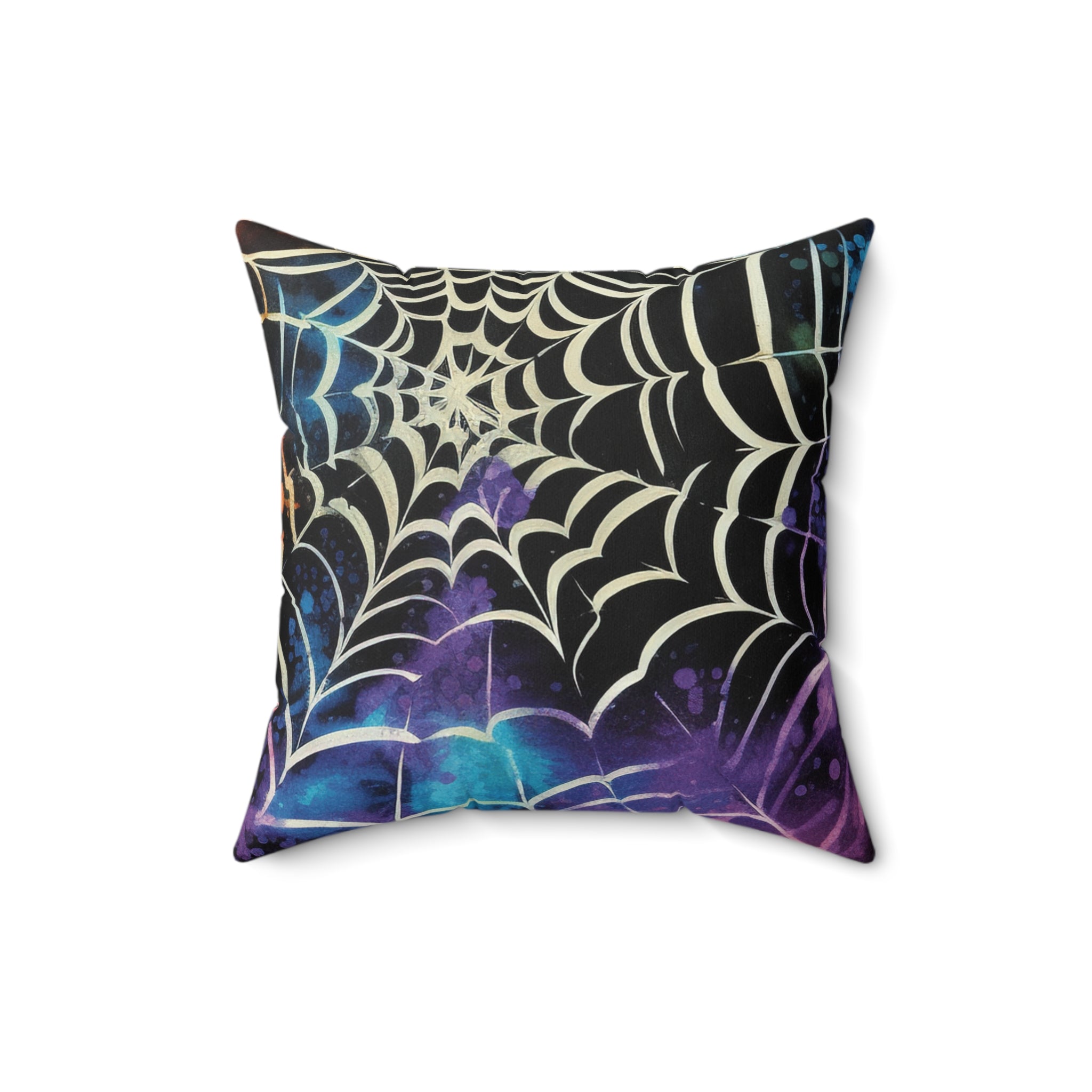Spider Web Tie Dye Spun Polyester Square Pillow, Artsulli - Art is Long, Life is Short, Home Decor, , , , , , , 