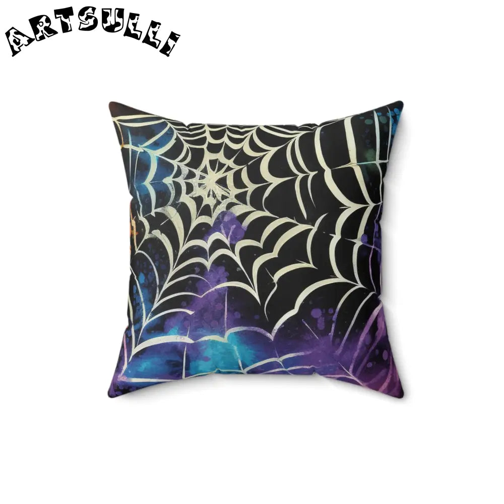 JAKKOUTTHEBXX Colorful Spiderweb Throw Pillow 2025